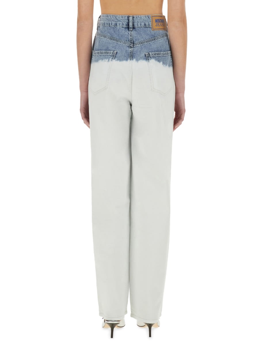 M05ch1n0 Jeans Two-colour Jeans In White