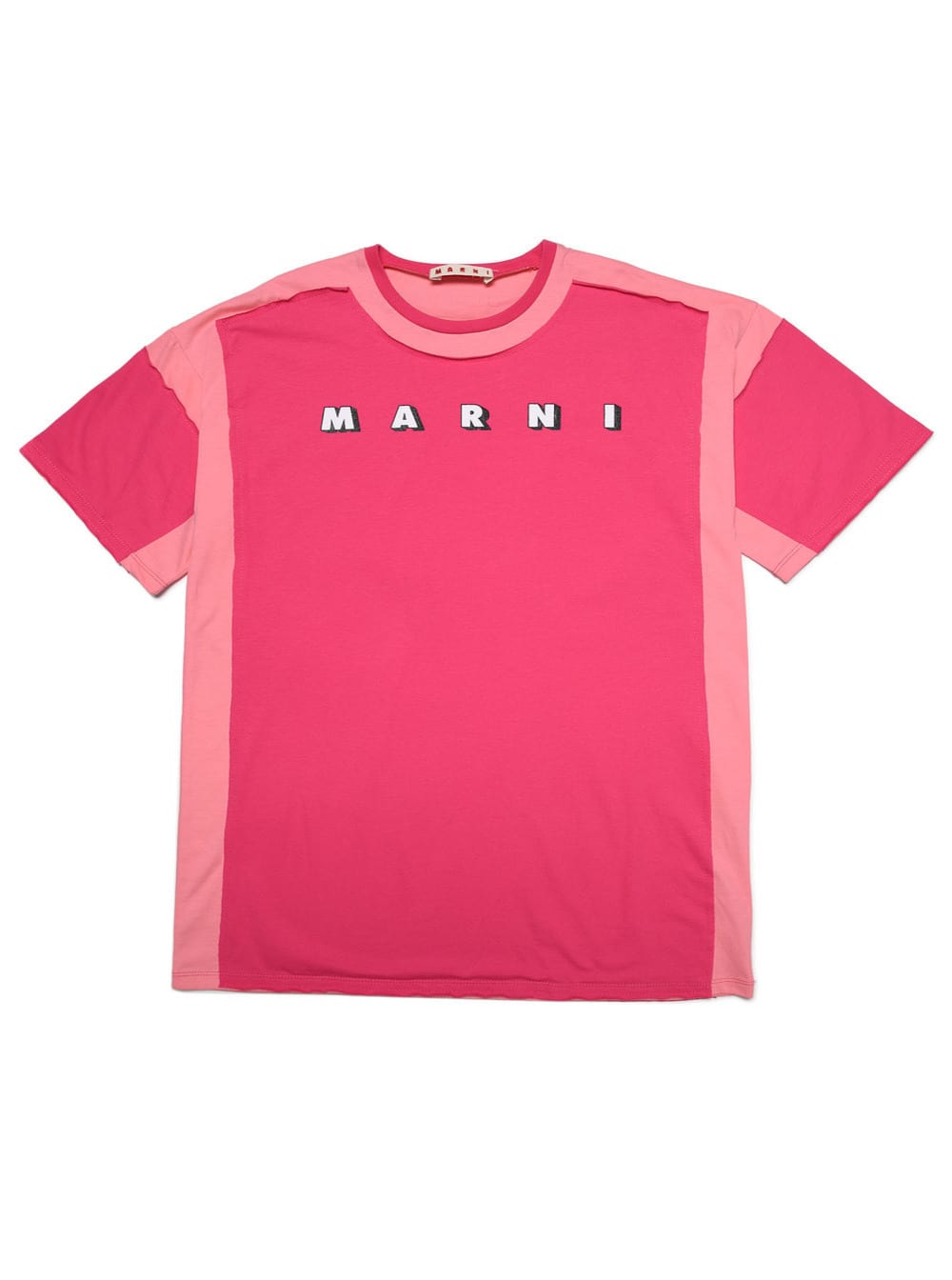 Marni Kids Girls Cotton T-shirt With Logo Print