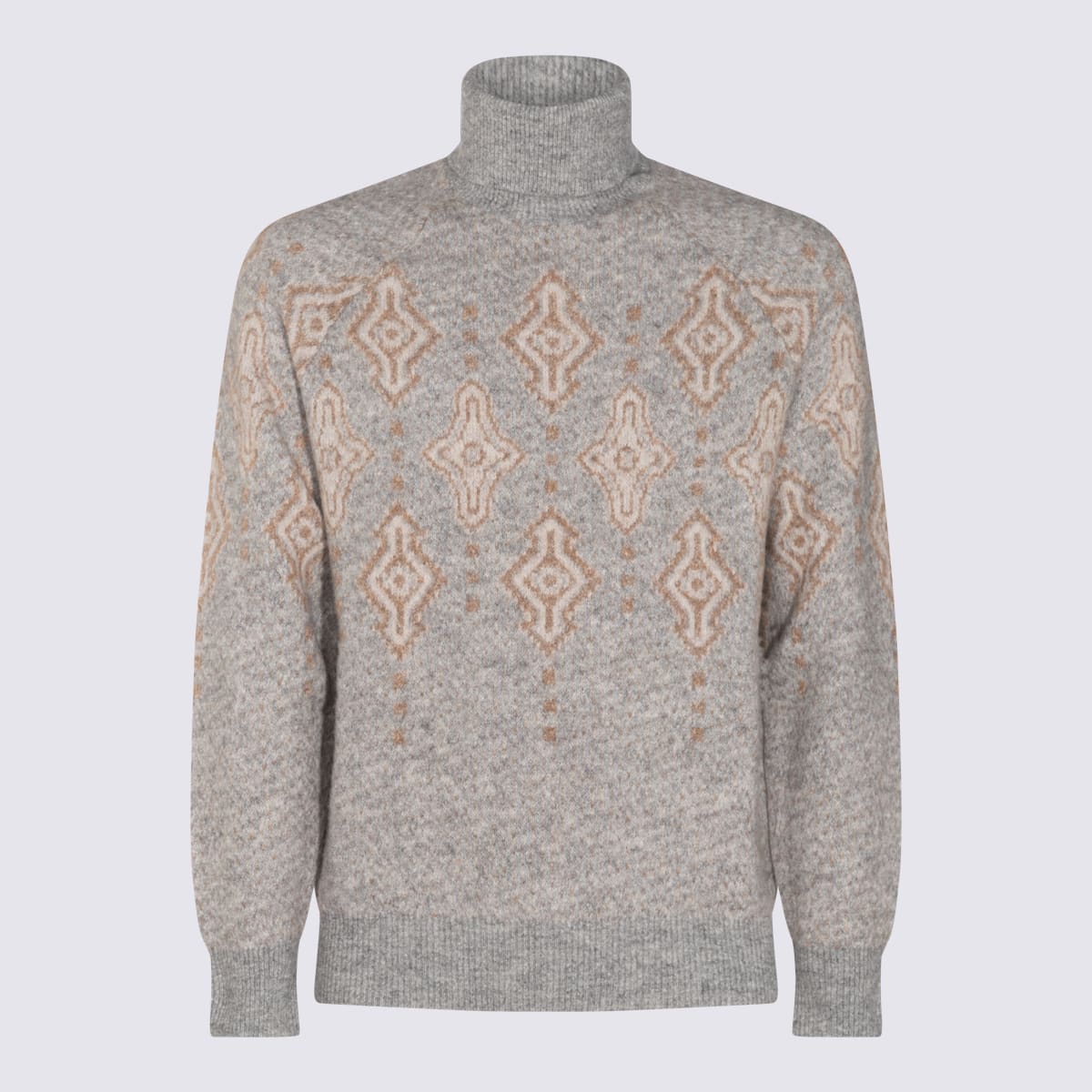 Shop Brunello Cucinelli Grey Wool Knitwear