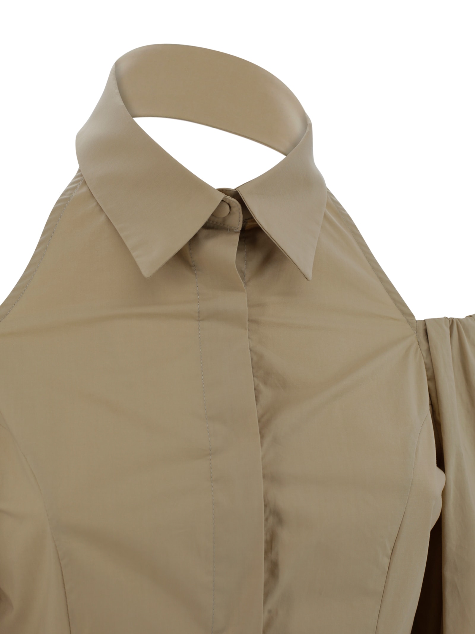 Mvp Wardrobe Cotton Shirt With Balloon Sleeves