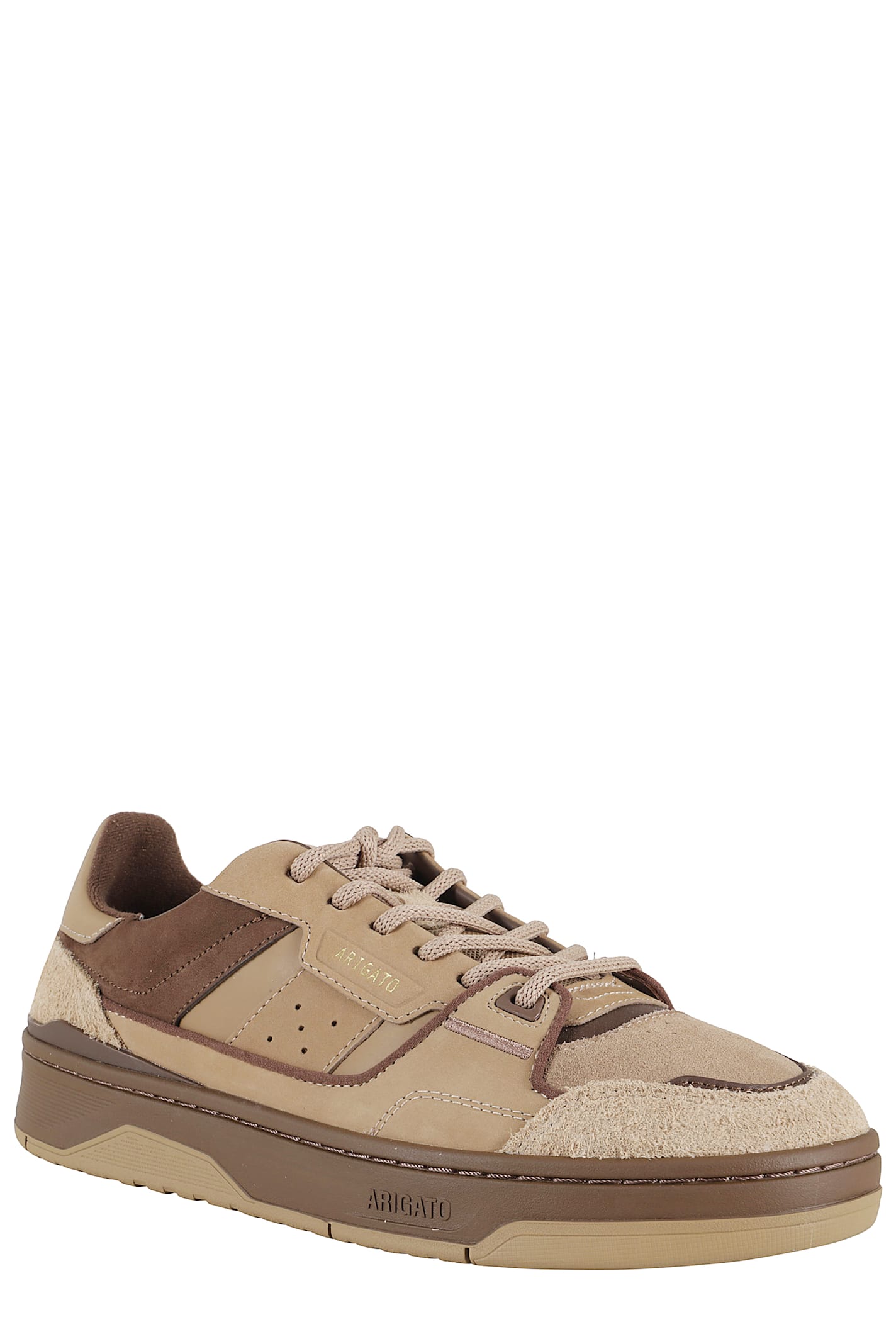 Axel Arigato Leather Suede Panel Sneakers In Brown