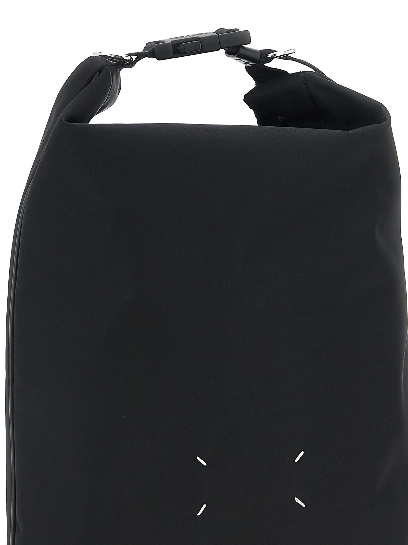 Maison Margiela Versatile Roll-top Backpack Adjustable Strap In Black