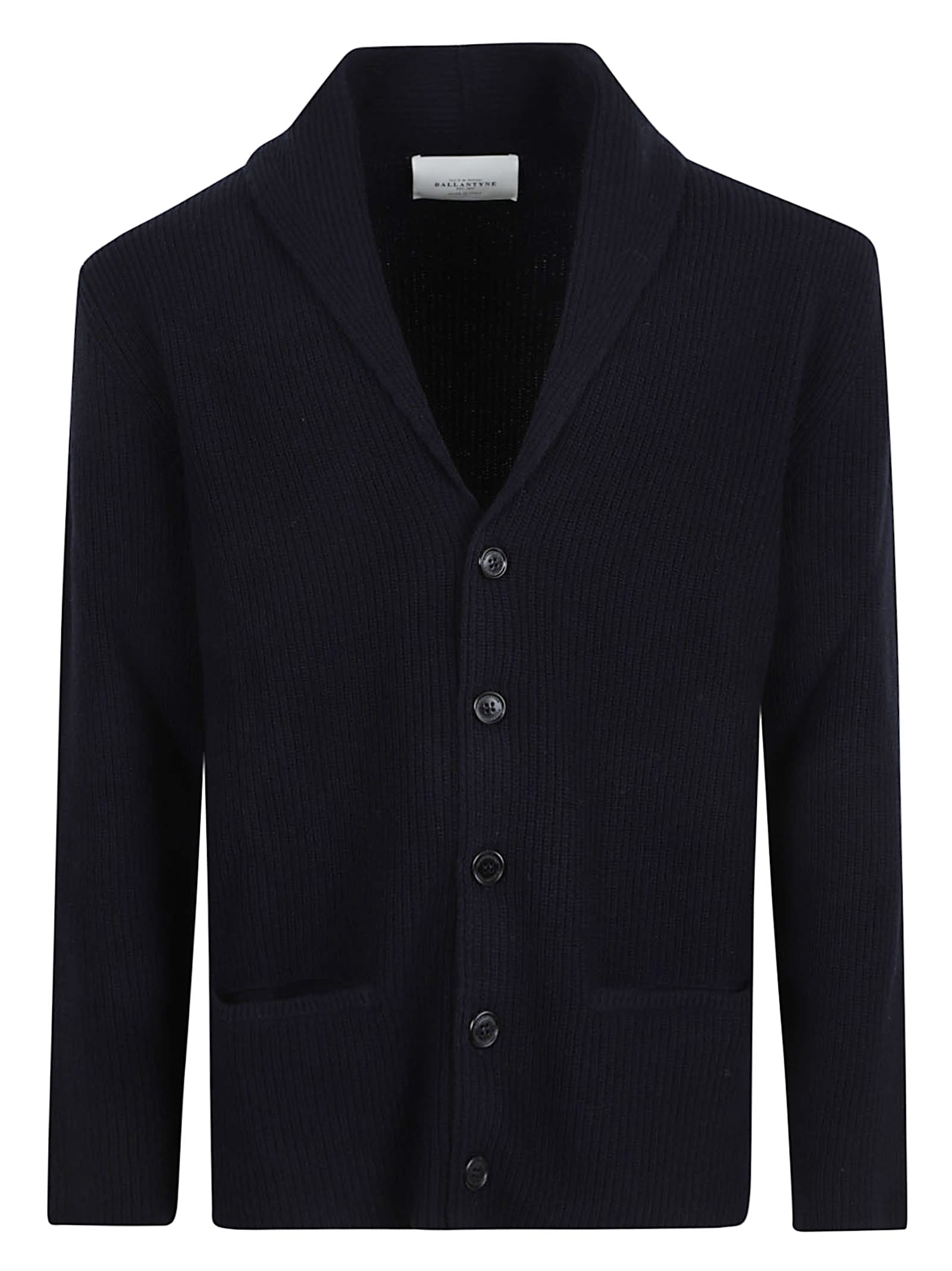 Ballantyne Buttoned Shawl-collar Cardigan In Blue