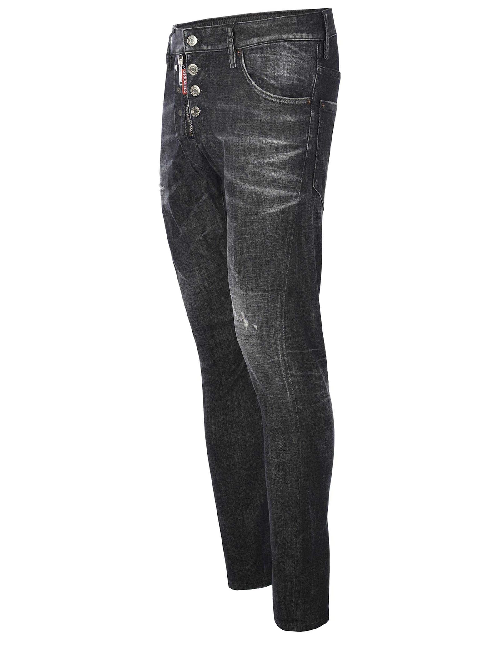 Shop Dsquared2 Jeans  Sexy Twist Made Of Denim In Black