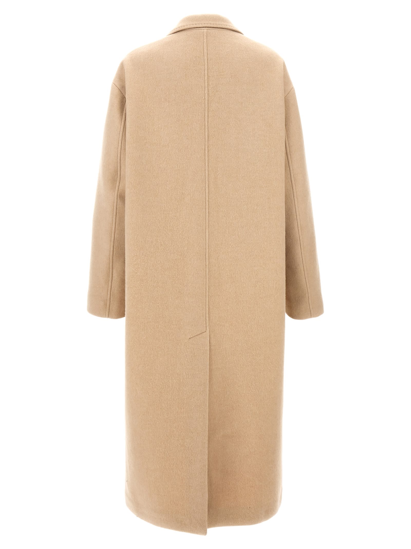 Shop Isabel Marant Efezia Coat In Beige