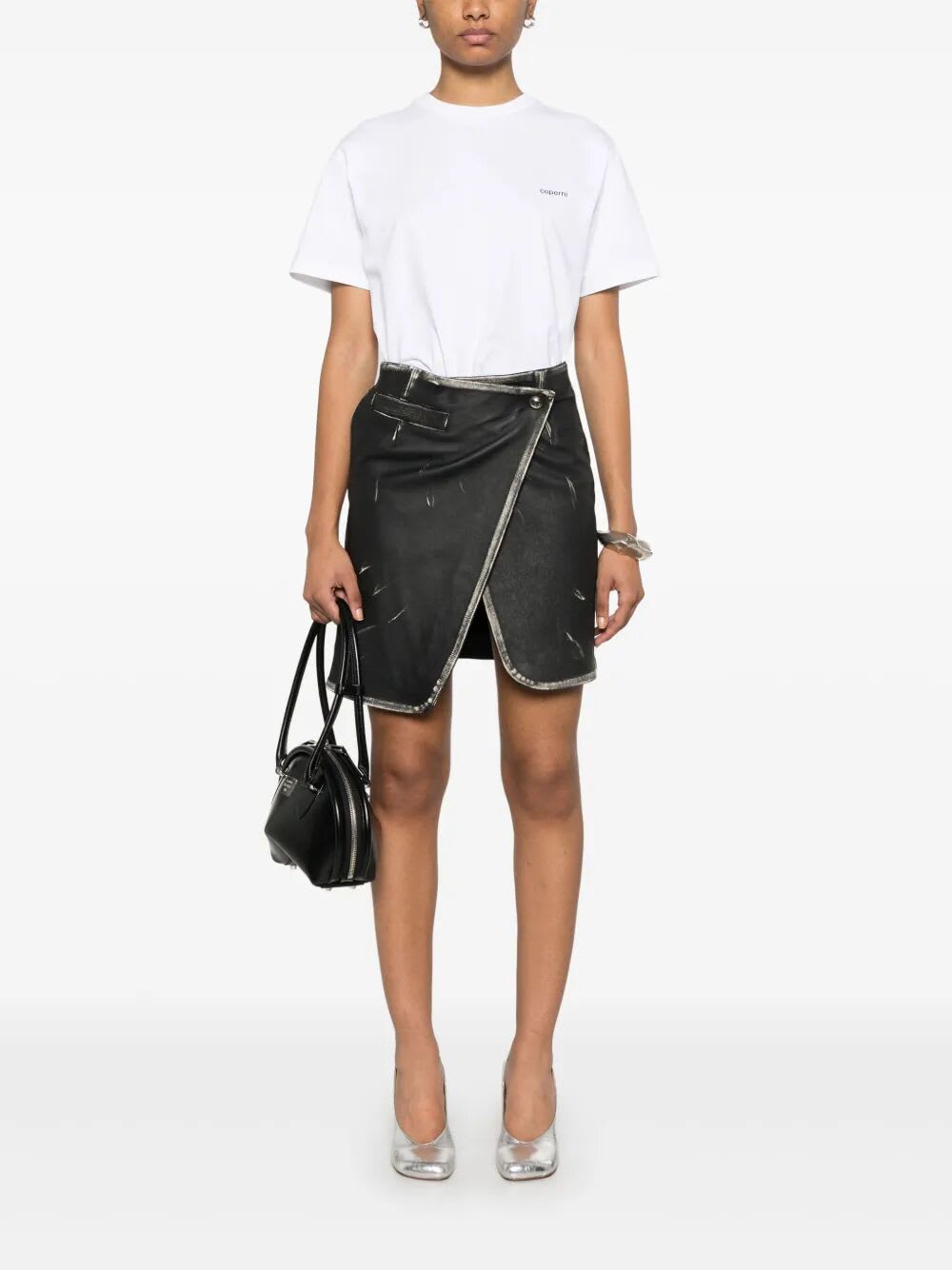 Coperni Logo-print Cotton T-shirt In Gray