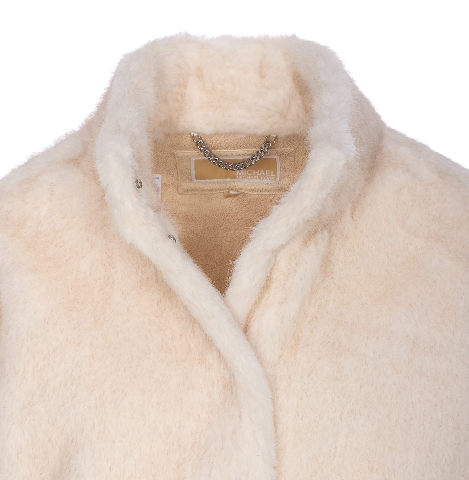 Michael Michael Kors Faux Fur Jacket In Neutral