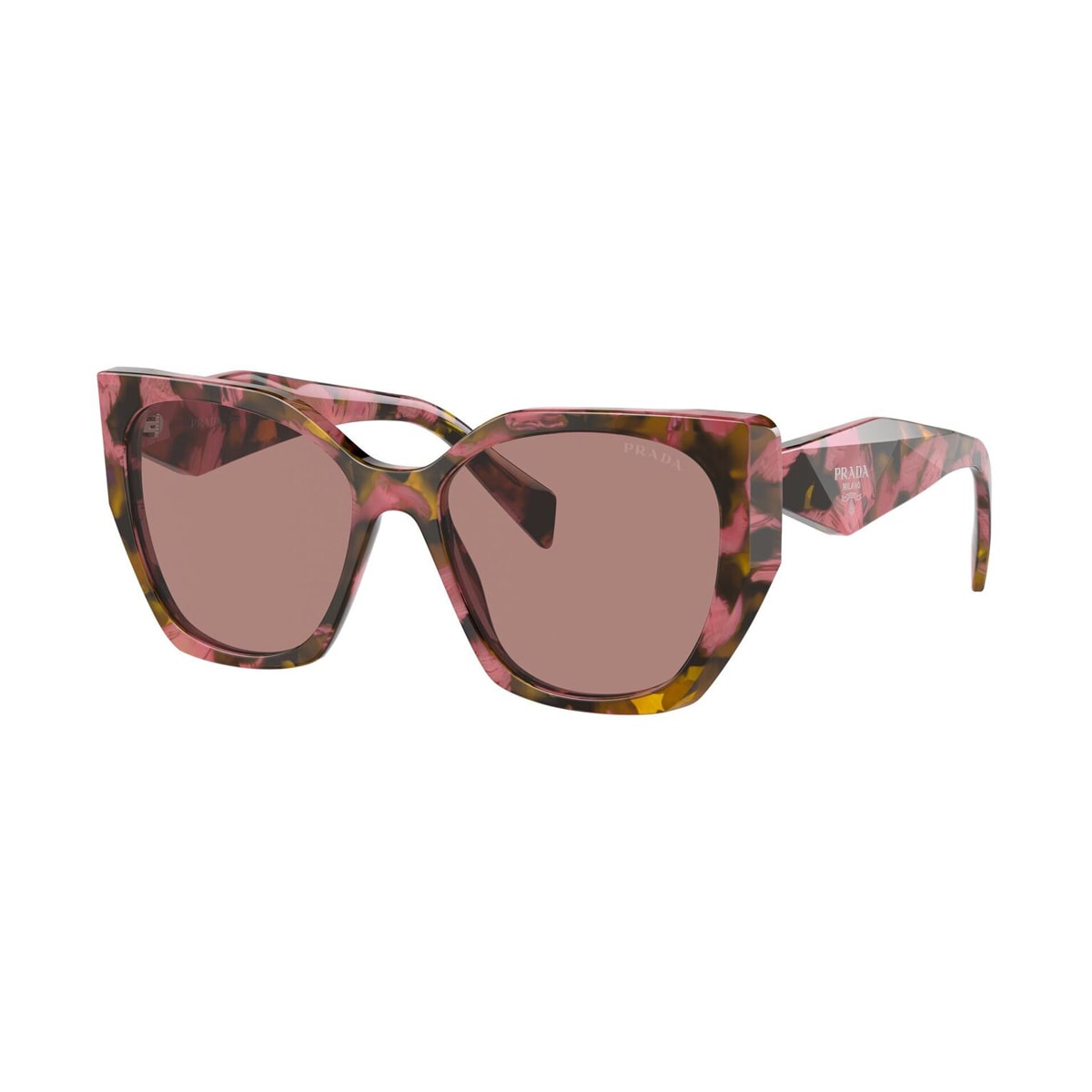 Shop Prada Pr19zs Symbole 18n10d Havana Rosa/ Marrone Sunglasses