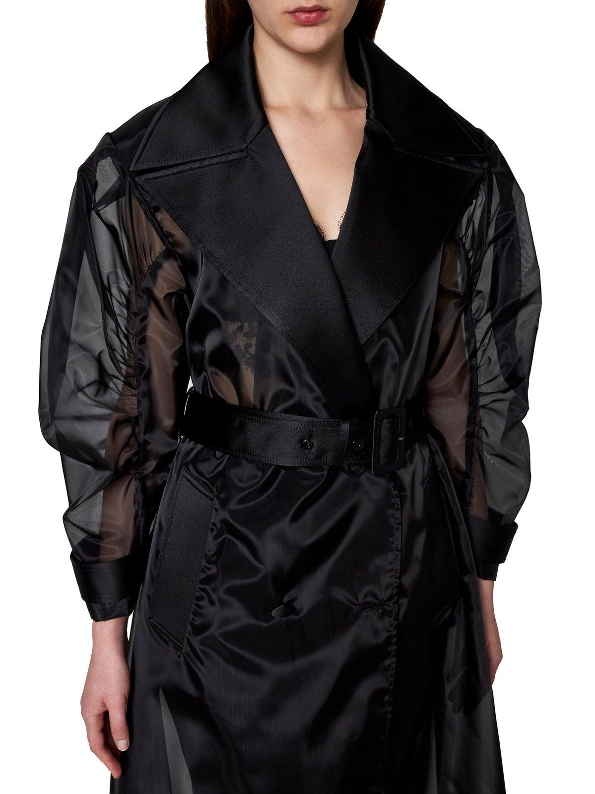 Shop Dolce & Gabbana Belted Coat In Black