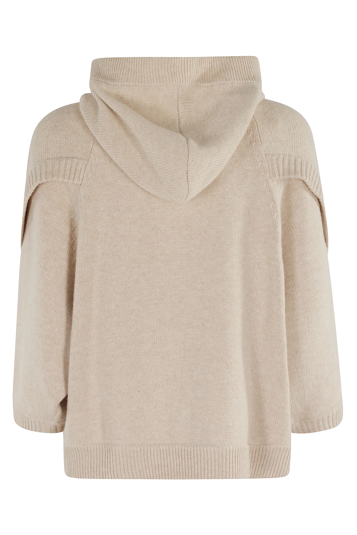 Max Mara Vals Hooded Wool And Cashmere-blend Cardigan In Brown
