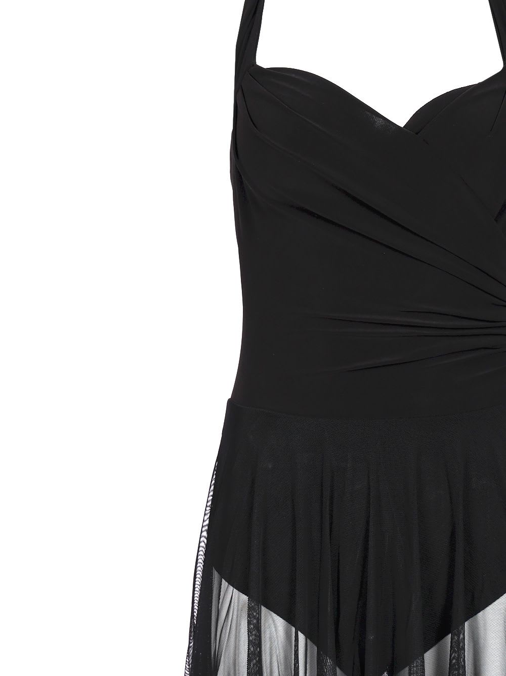 Shop Norma Kamali Cayla Flared Dress In Black