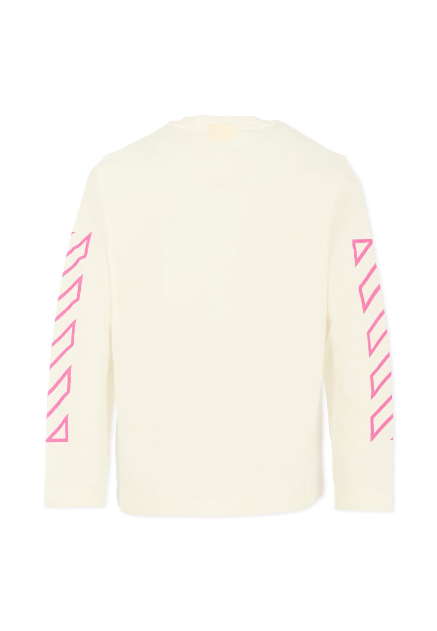 Off-white Ivory T-shirt For Girl With Arrow In White