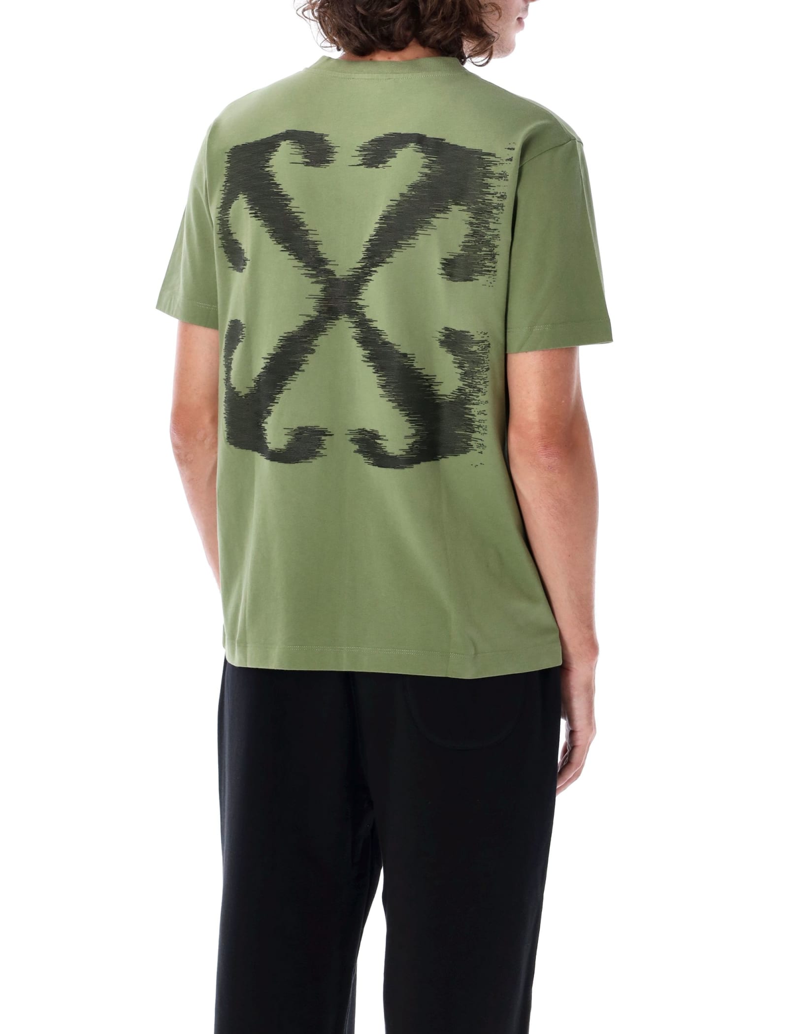 Shop Off-white Windy Arrow Slim T-shirt In Four Leaf