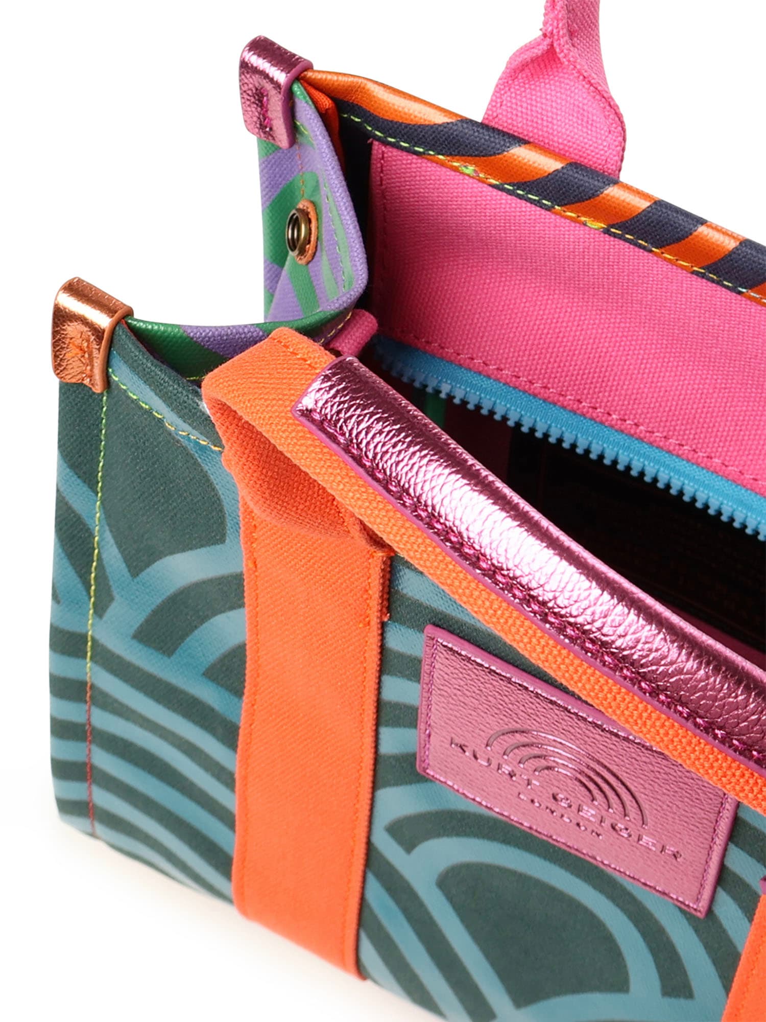 Kurt Geiger London X-small Southbank Canvas Tote In Red