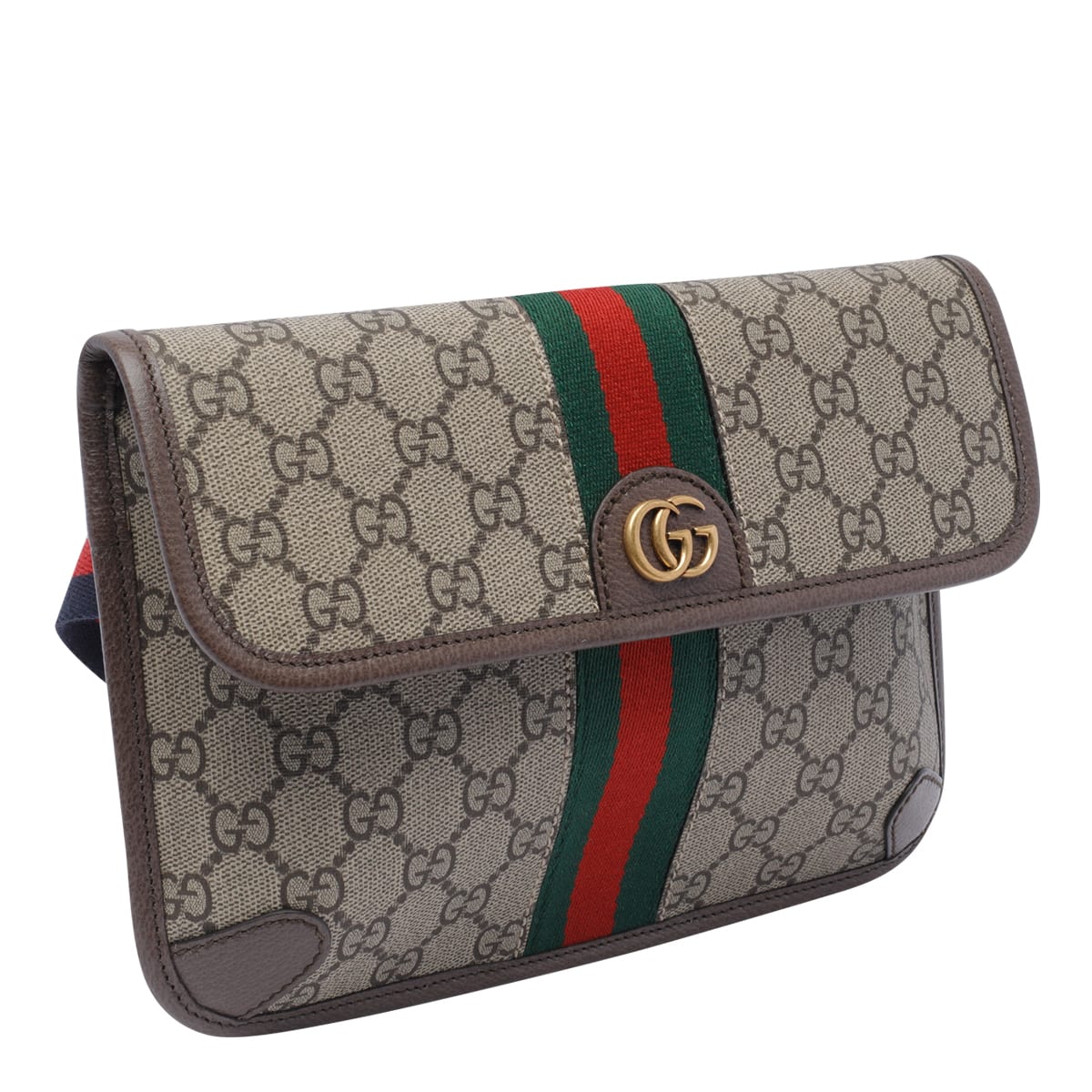 Shop Gucci Small Gg Ophidia Belt Bag In Brown