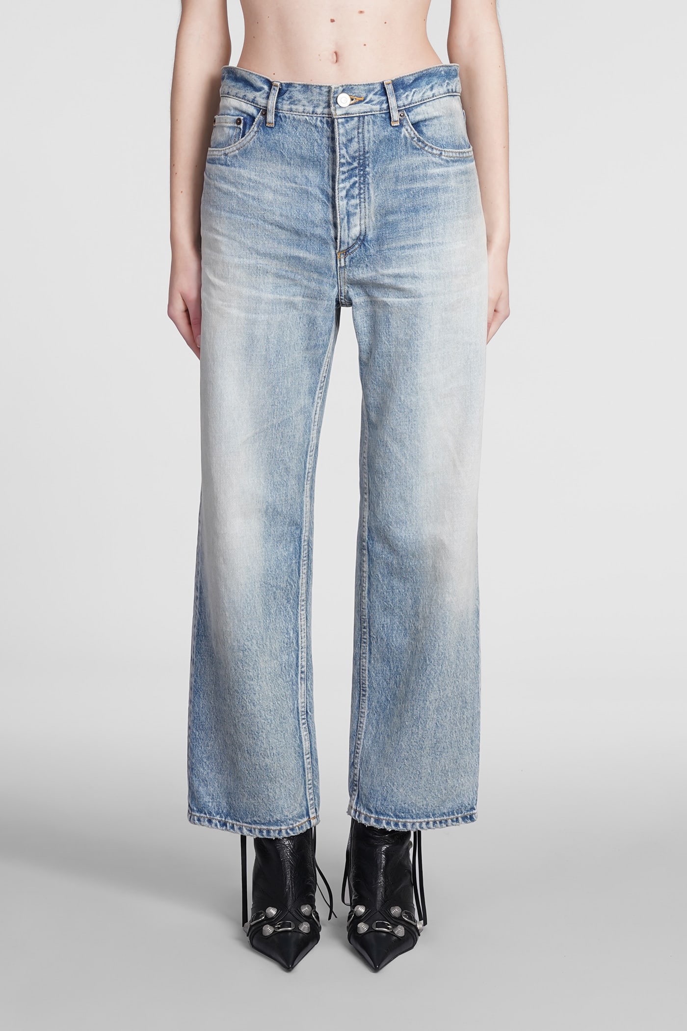 Balenciaga Jeans In Cyan Denim