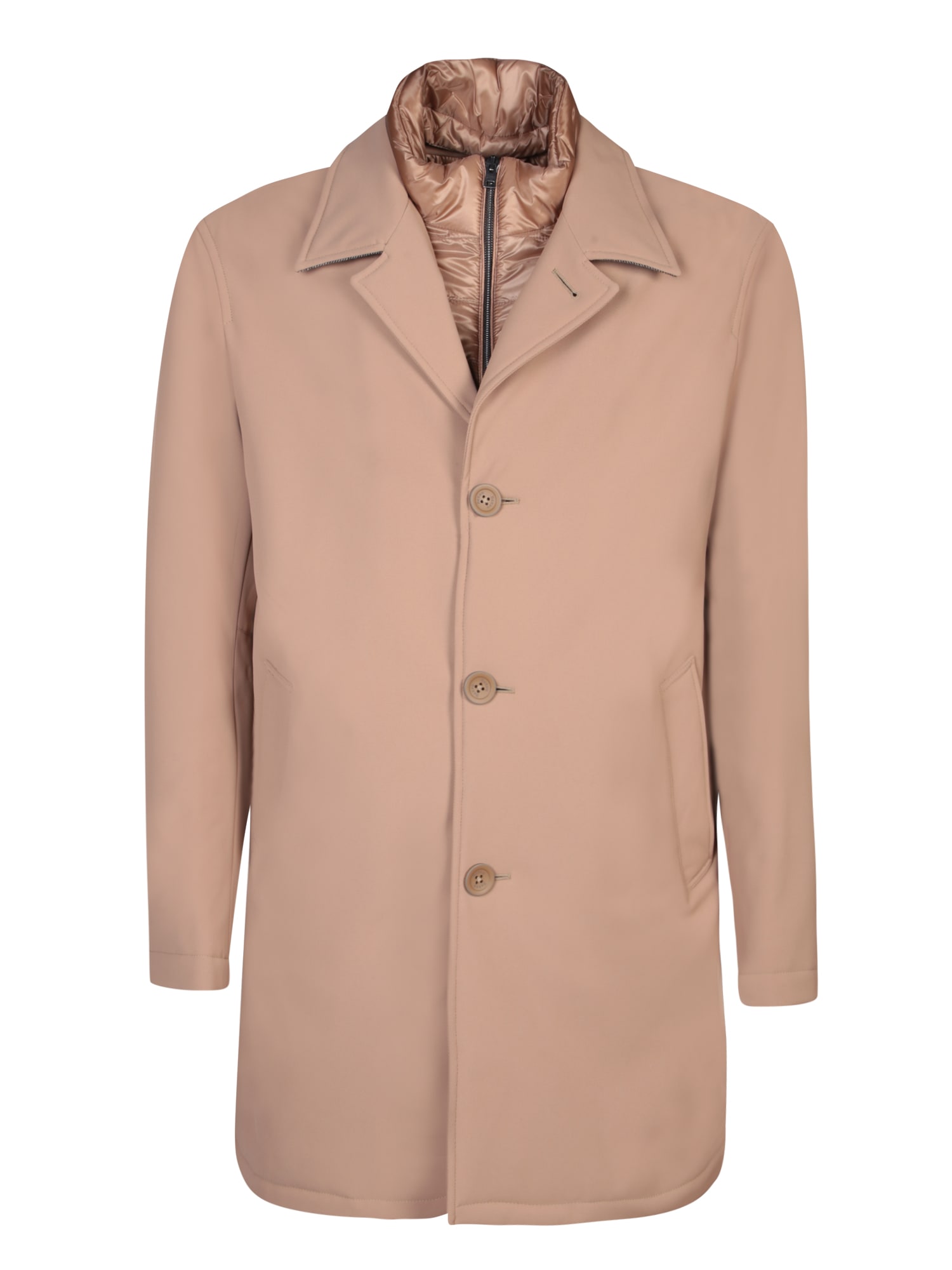 Shop Herno Double-layer Beige Coat