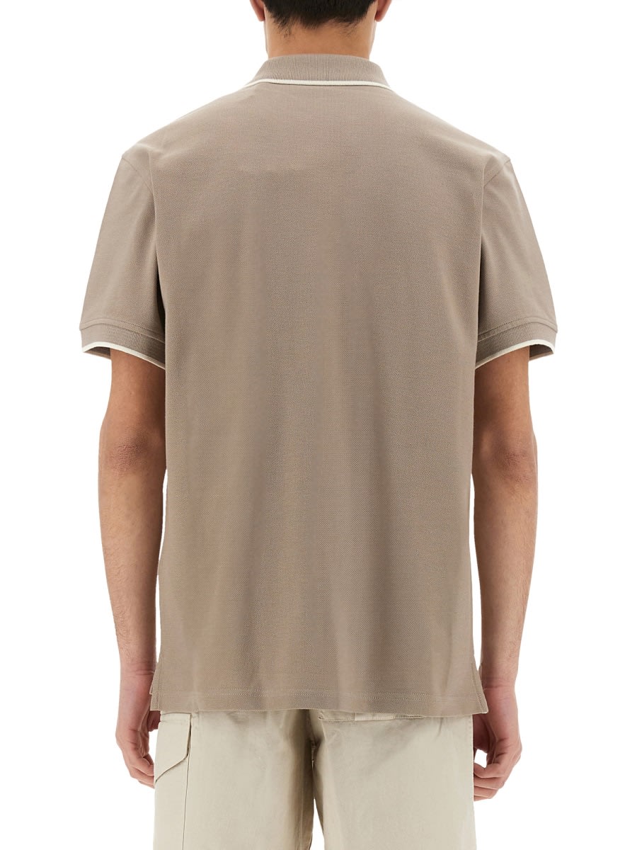 Belstaff Polo Collar Logo Polo Shirt In Nude