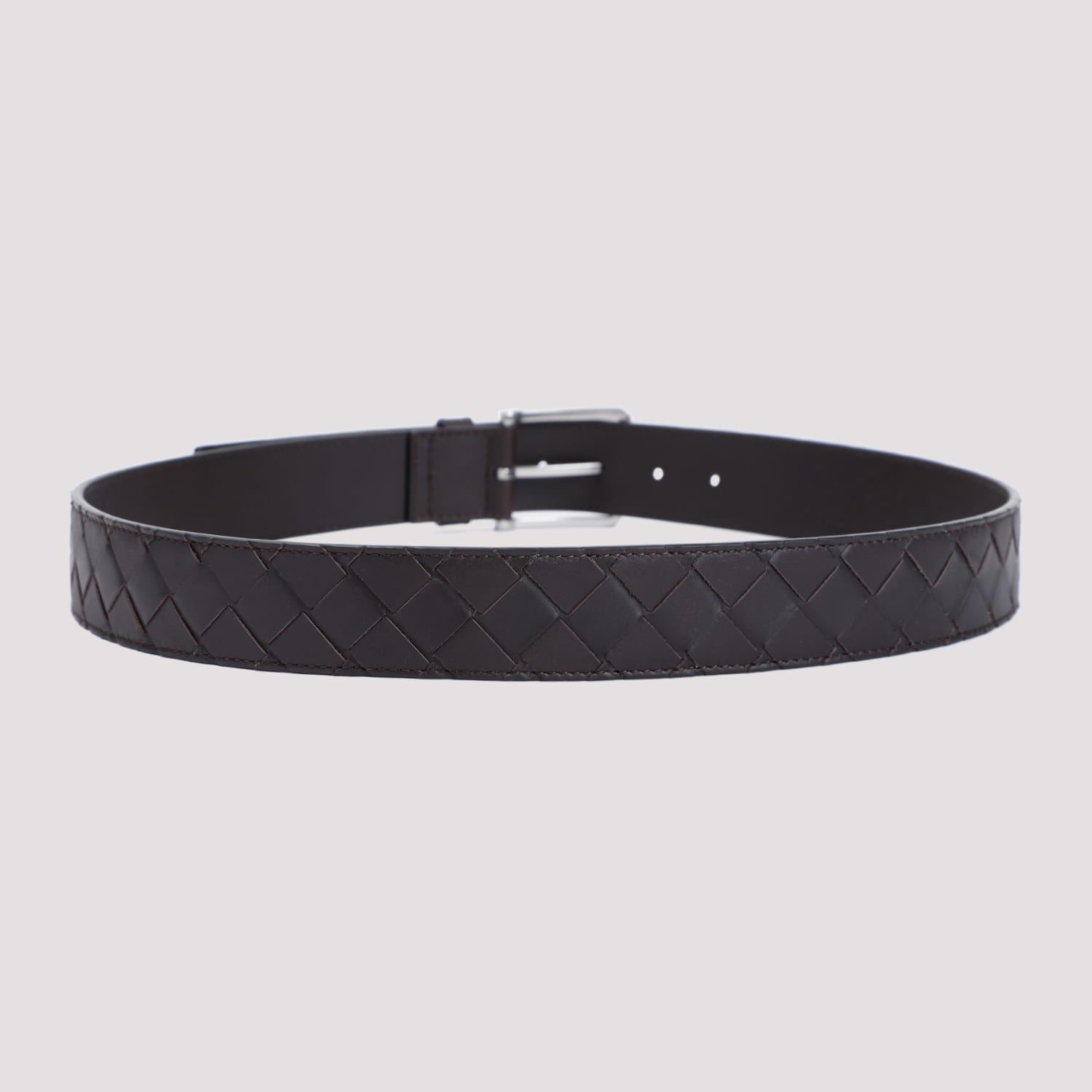 Shop Bottega Veneta Intrecciato Leather Belt In Fondant