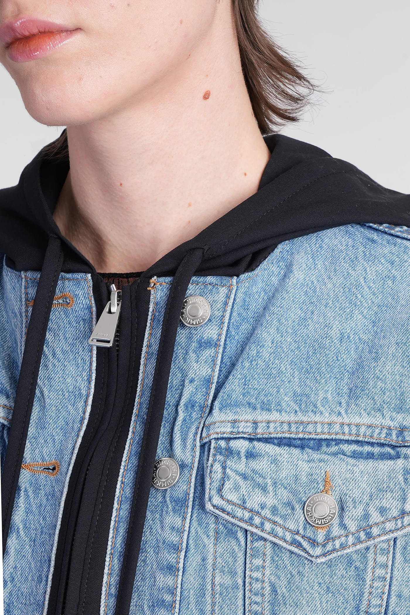 Simkhai Austin Denim Jackets In Blue Denim In Blue