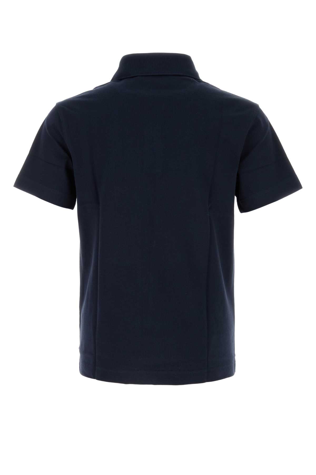 Shop Burberry Midnight Blue Piquet Polo Shirt In Storm