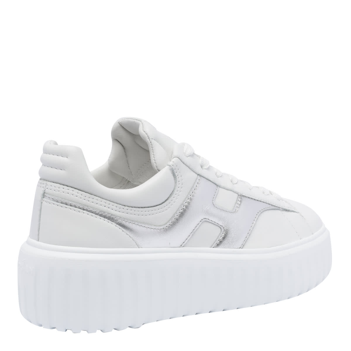 Hogan H-stripes Leather Sneakers In White