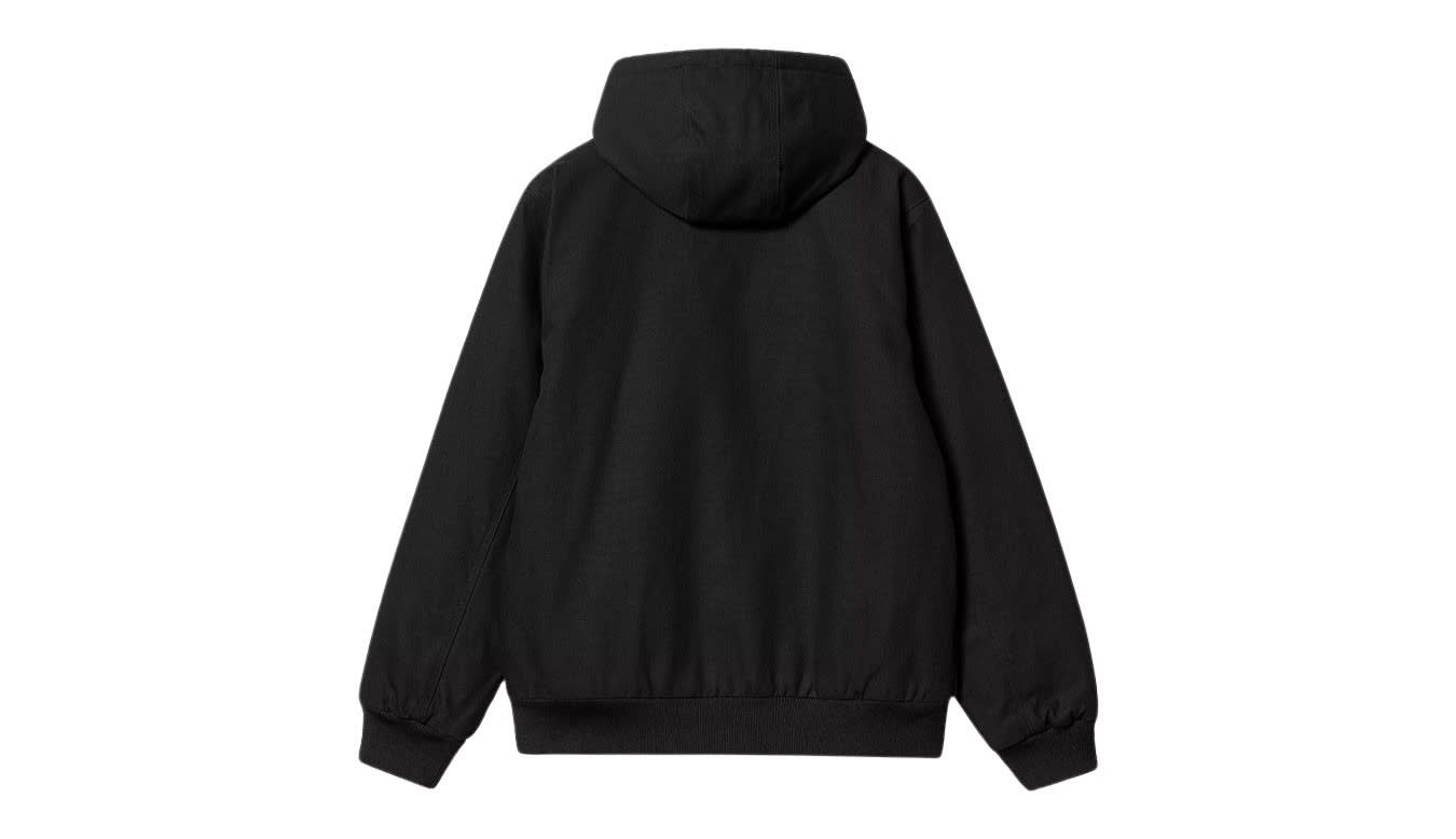 Carhartt Wip Men's Black Active Brand-patch Organic-cotton Jacket In Black