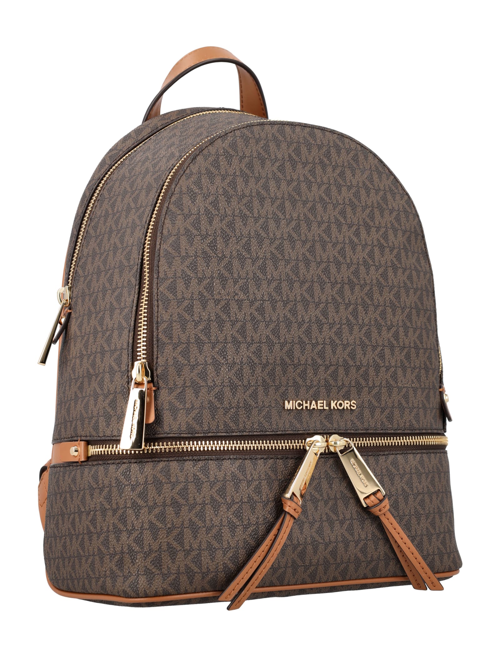 Shop Michael Michael Kors Rhea Zip Backpack In Brown