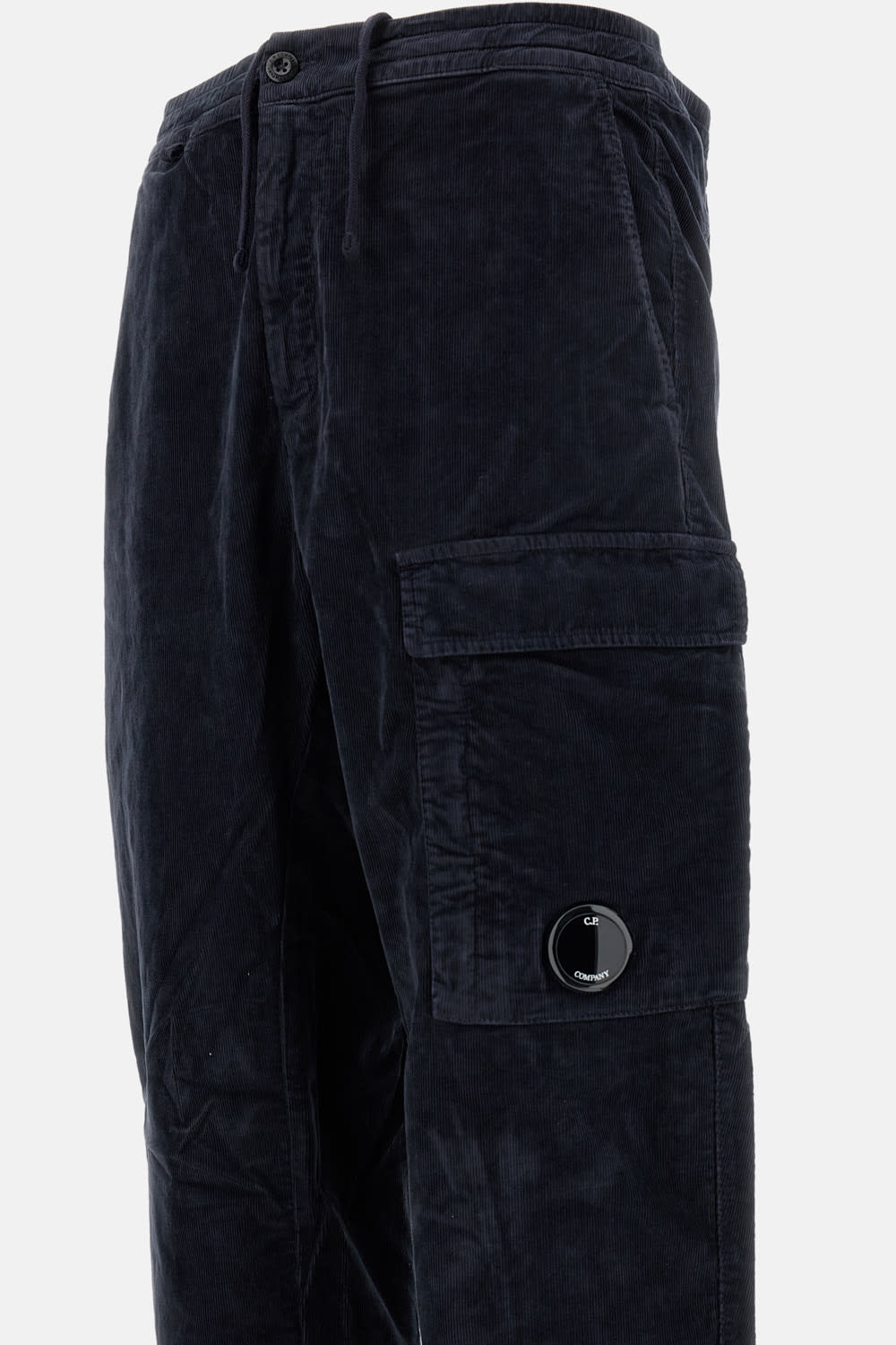 C.p. Company Cargo Pant In Corduroy In Black