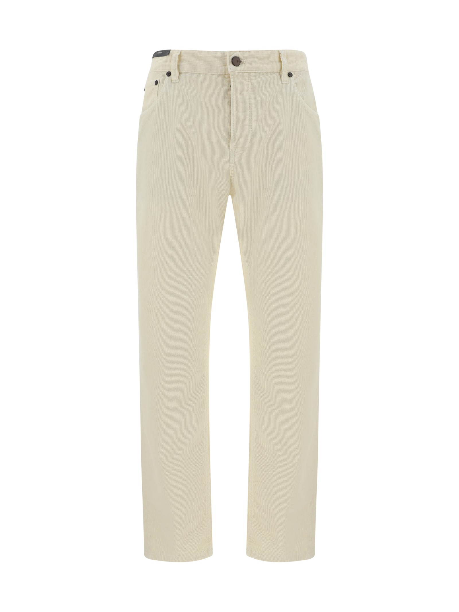 Shop Pt Torino Pants In Bianco Lana Pigmento