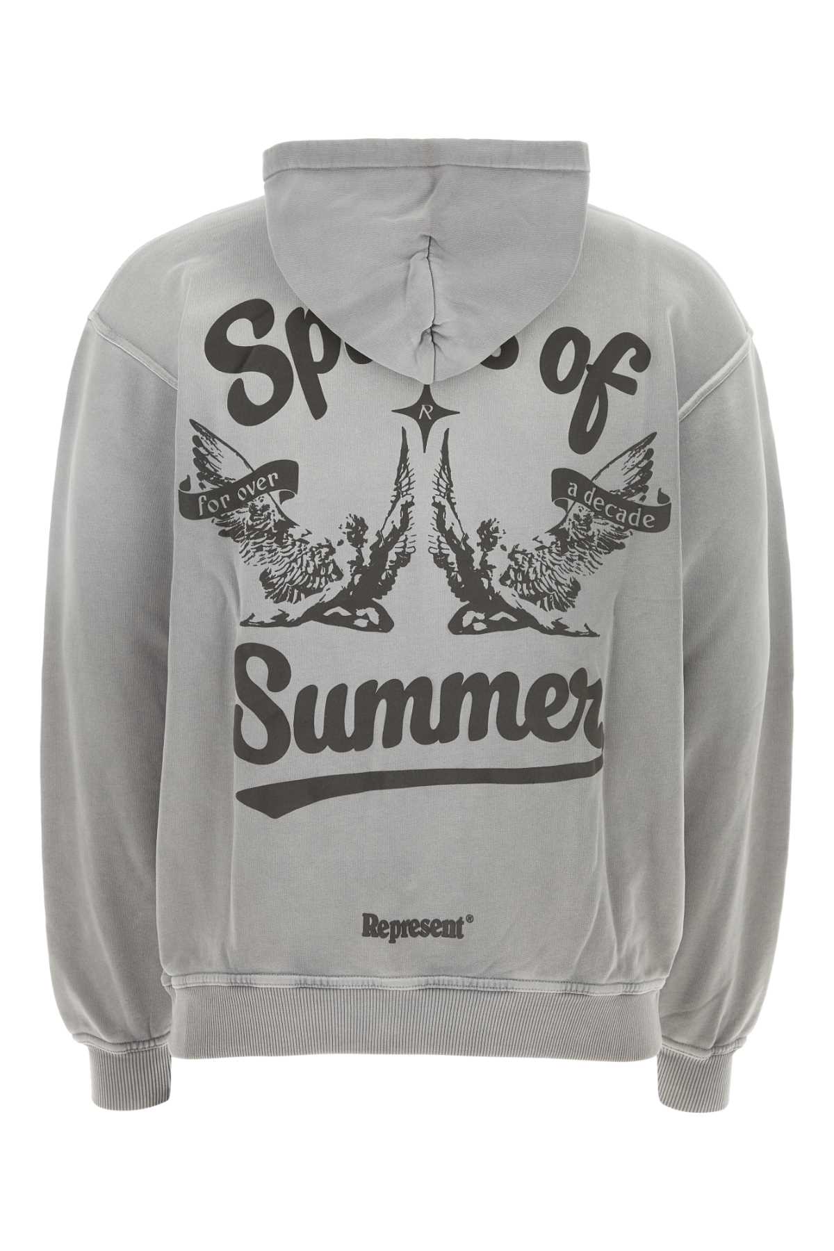 Shop Represent Grey Cotton Spirits Of Summer Sweatshirt In Ultimategrey