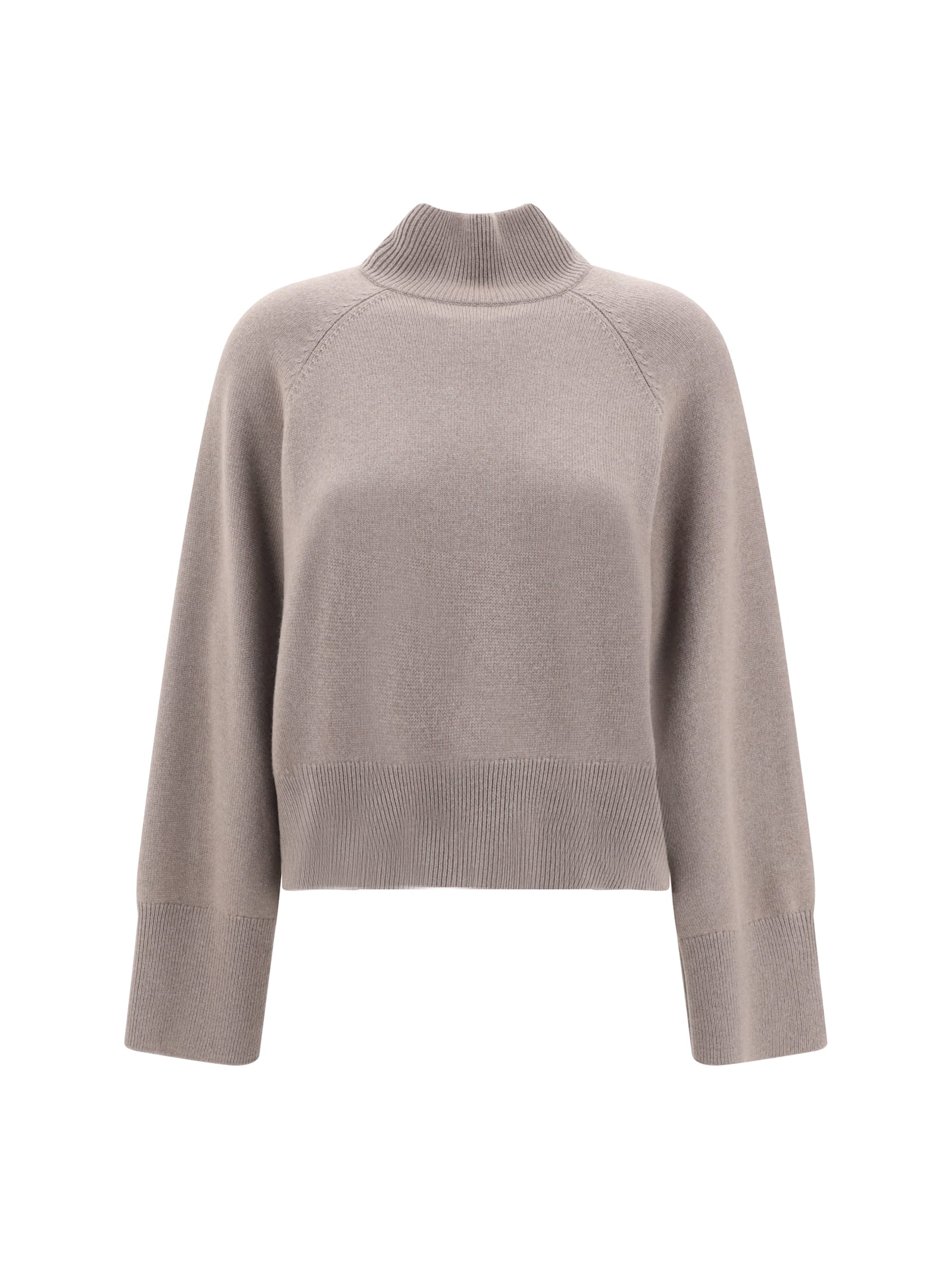 Brunello Cucinelli Women Cashmere Turtleneck Sweater In Brown