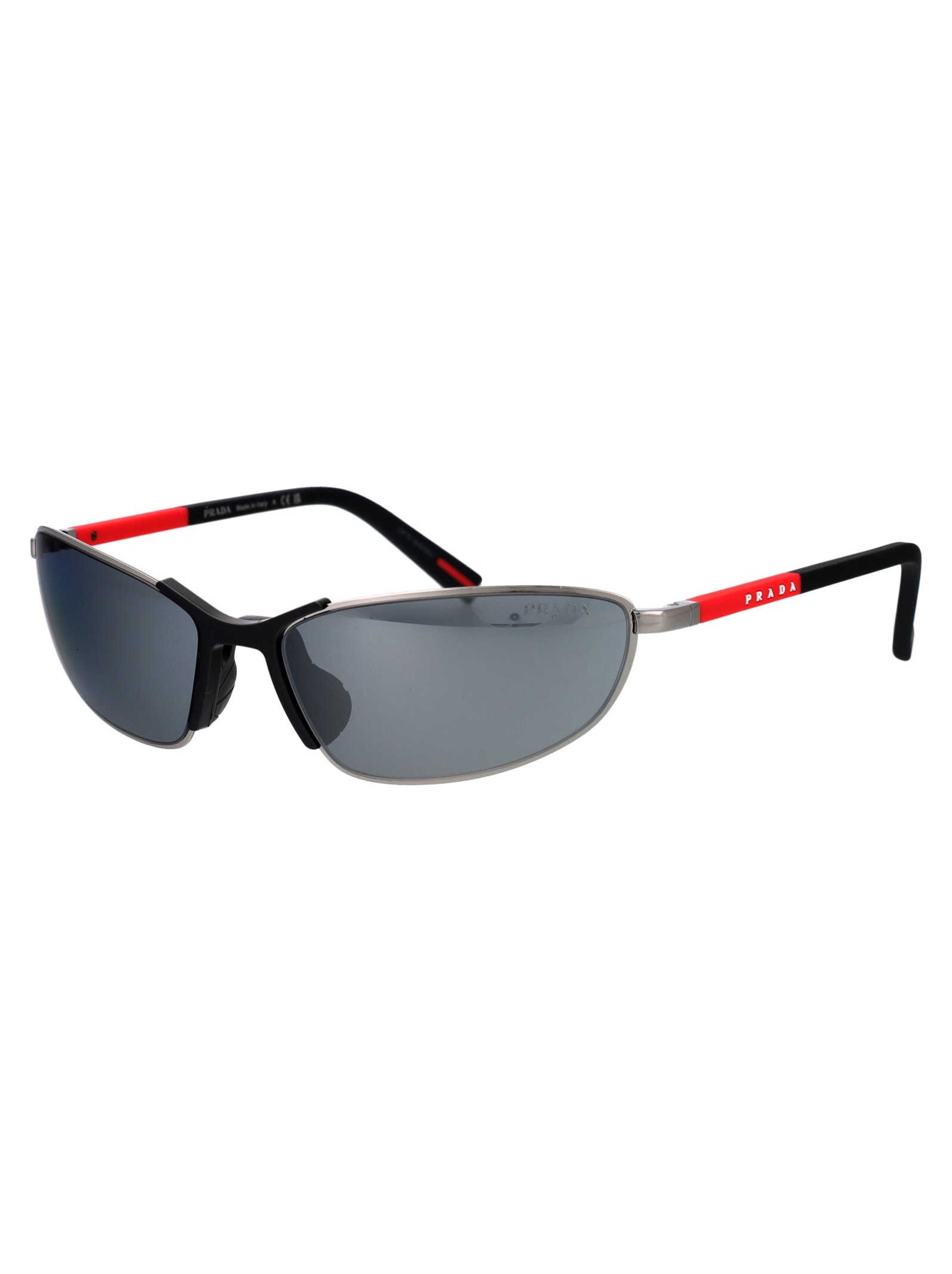 Shop Prada 0ps 55zs Sunglasses In 5av07g Gunmetal