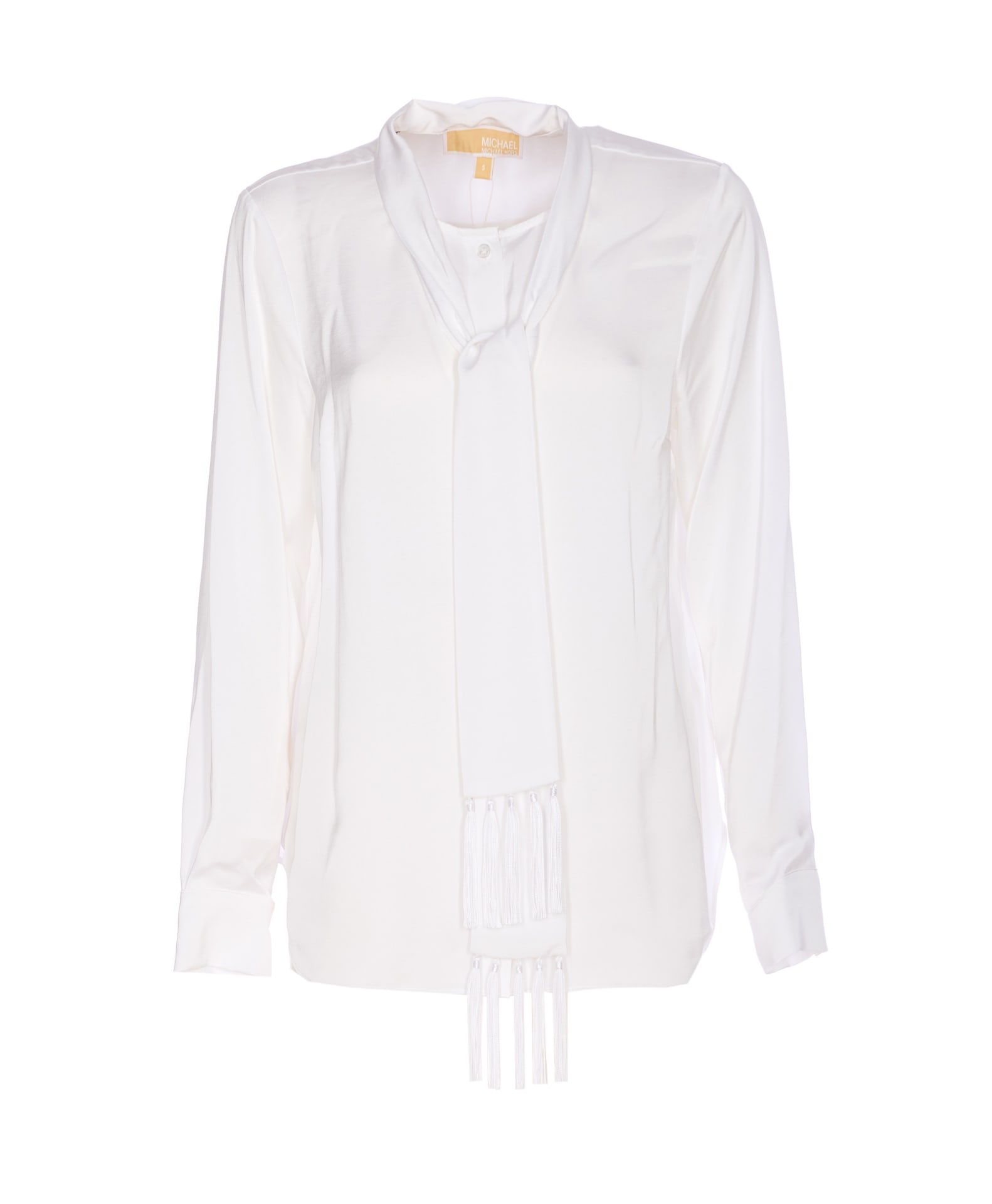 Michael Michael Kors Frontal Buttons Lace Shirt In Neutral