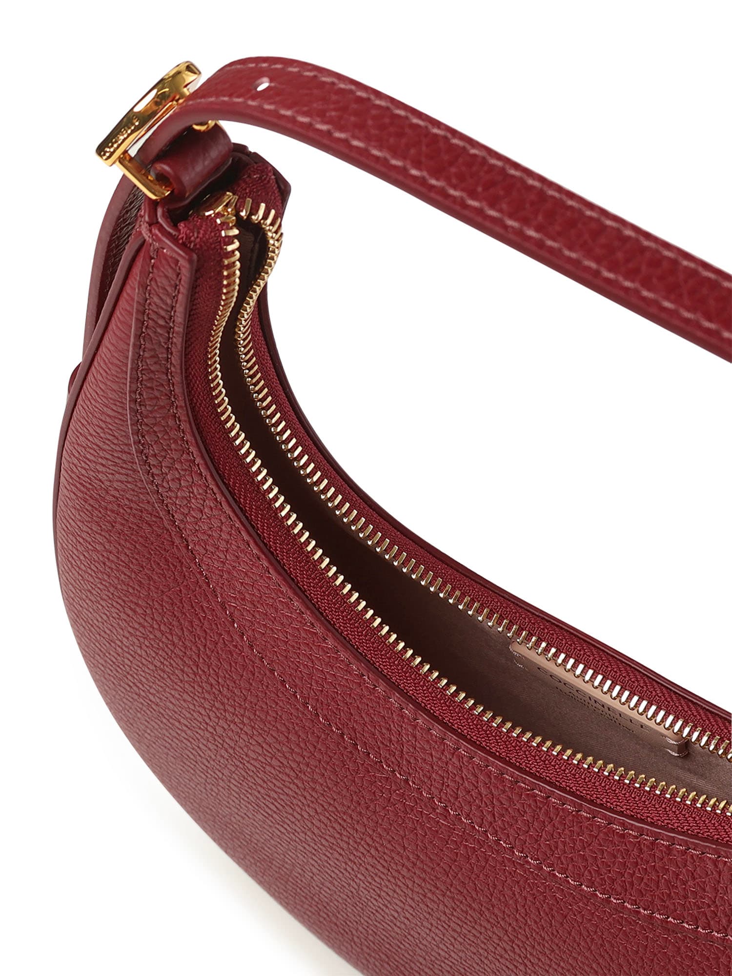 Coccinelle Whisper Crescent Top-handle Shoulder Bag In Red