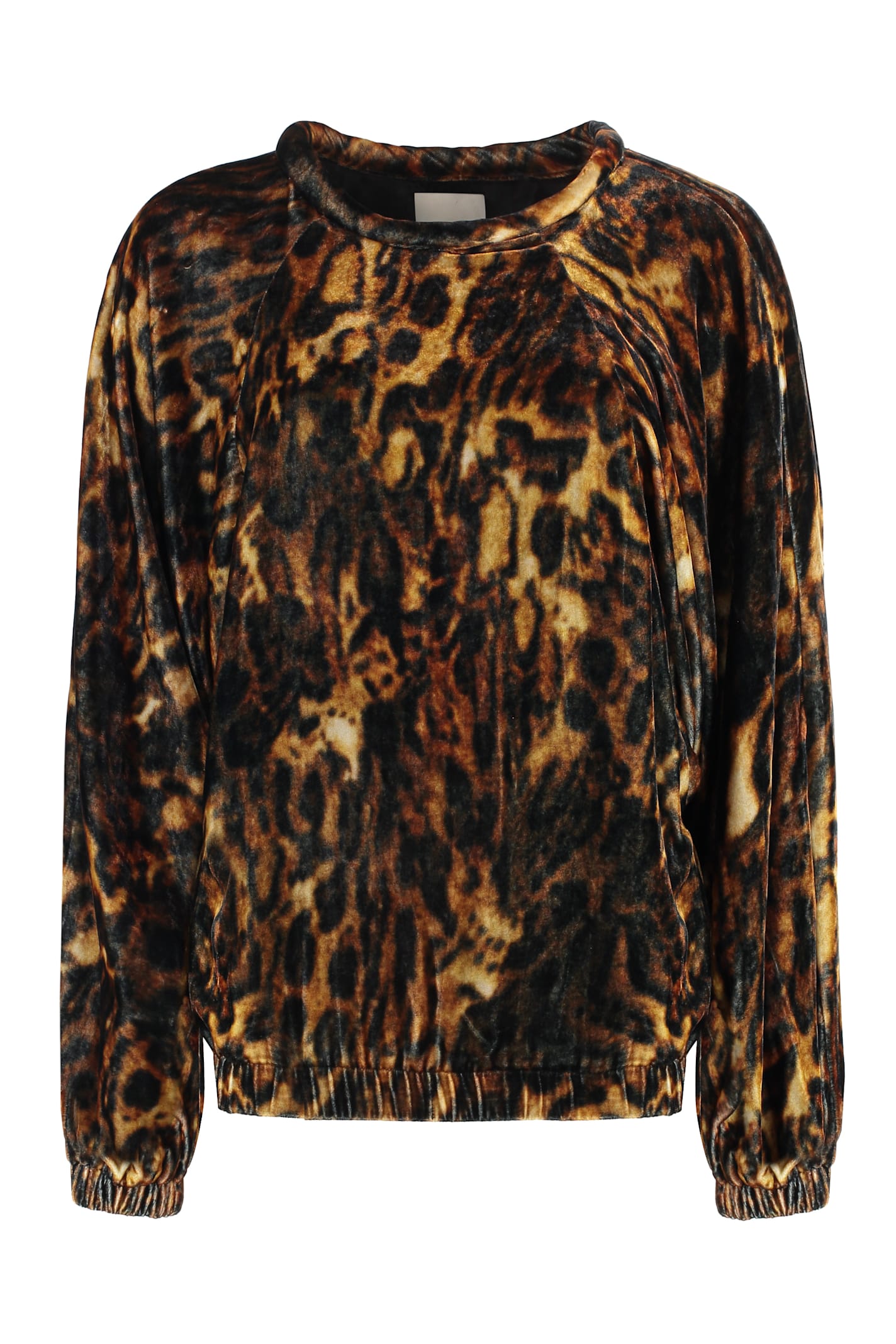 Shop Isabel Marant Dabia Velvet Blouse In Animalier