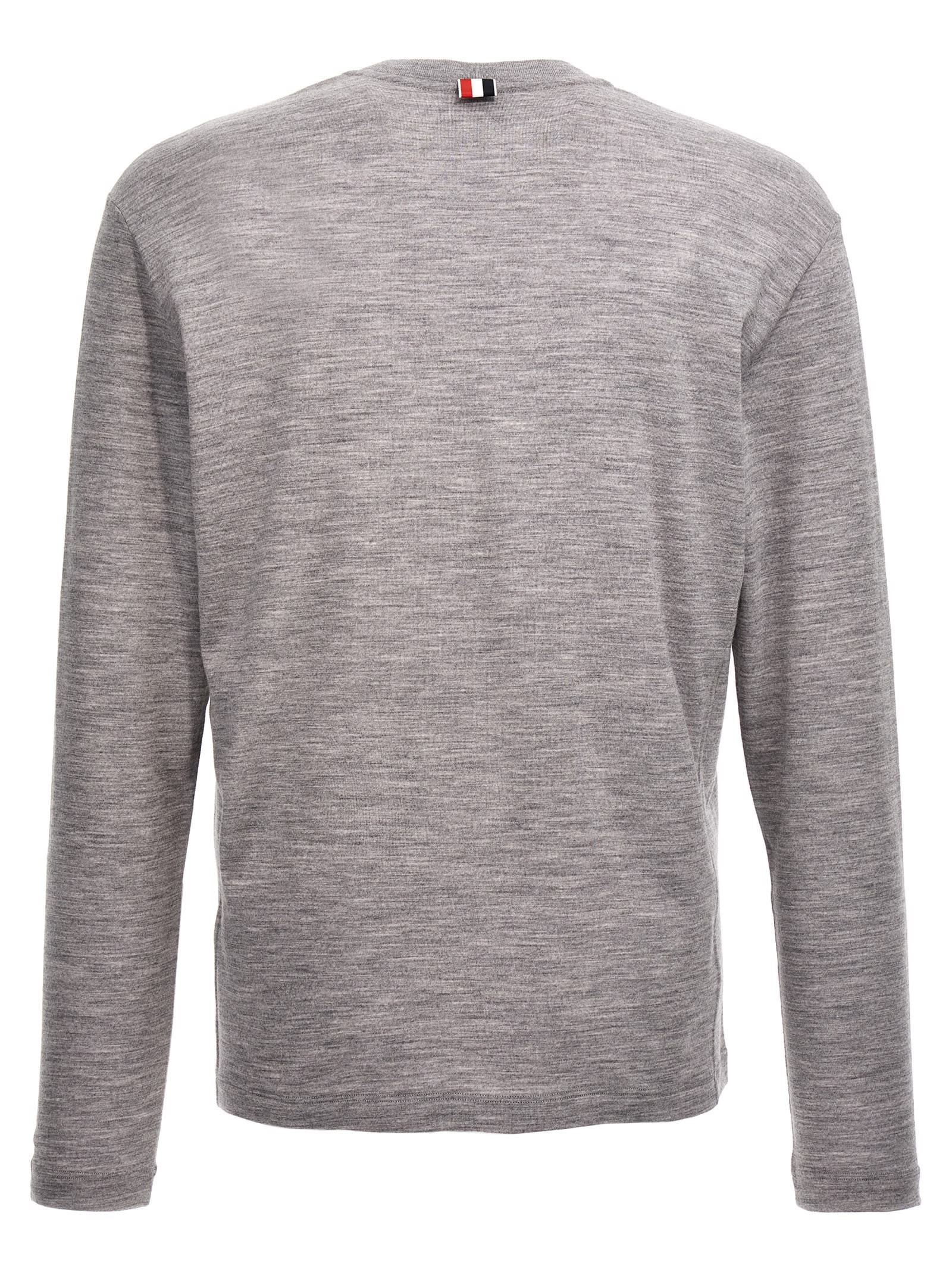 Shop Thom Browne Maglia 4 Bar In Grey