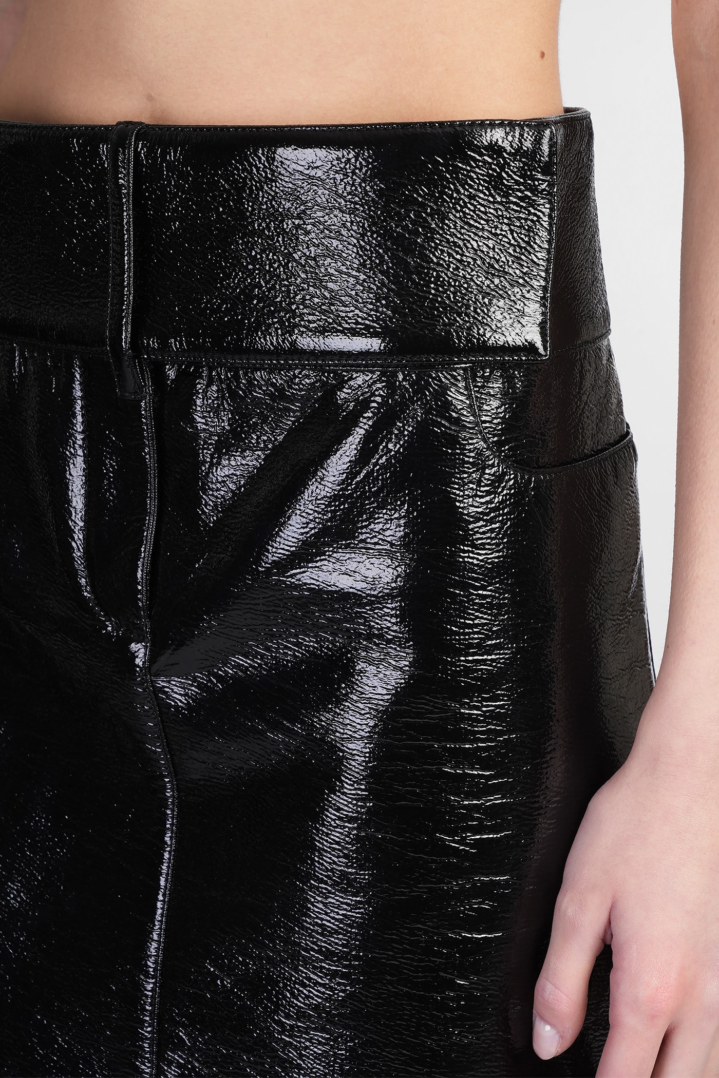 Courrèges Skirt In Black Polyuretan In Black