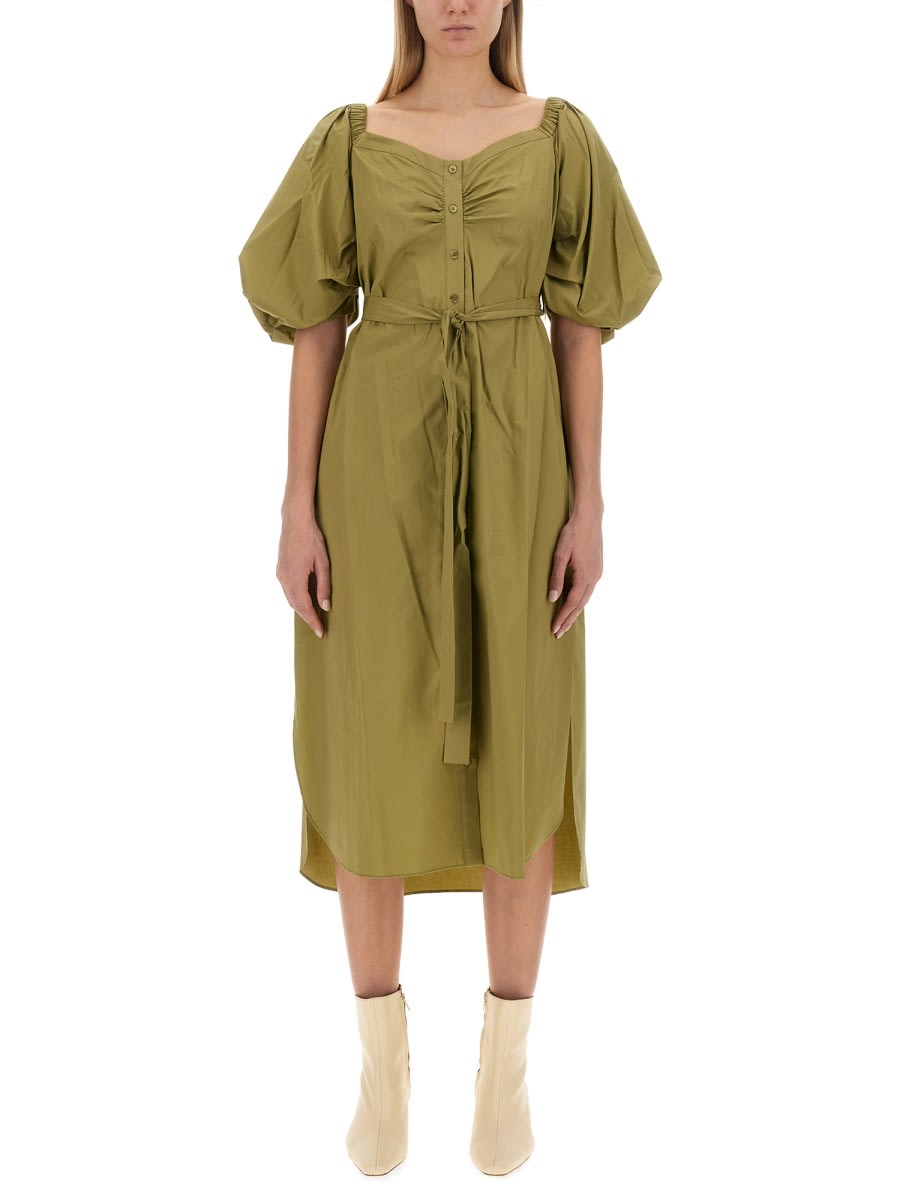 Shop Staud Reese Dress In Brown