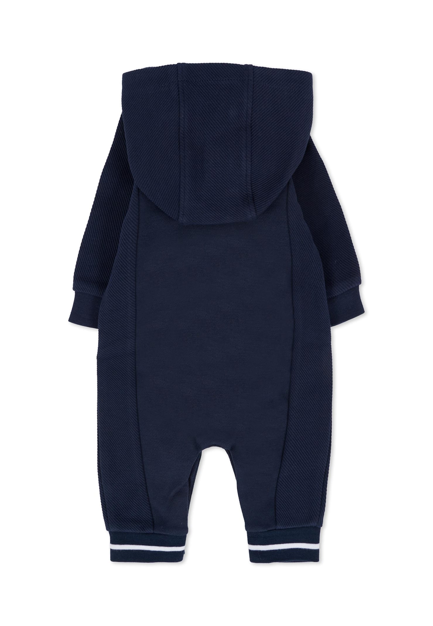 Hugo Boss Blue Babygrow For Baby Boy With Logo In Blue