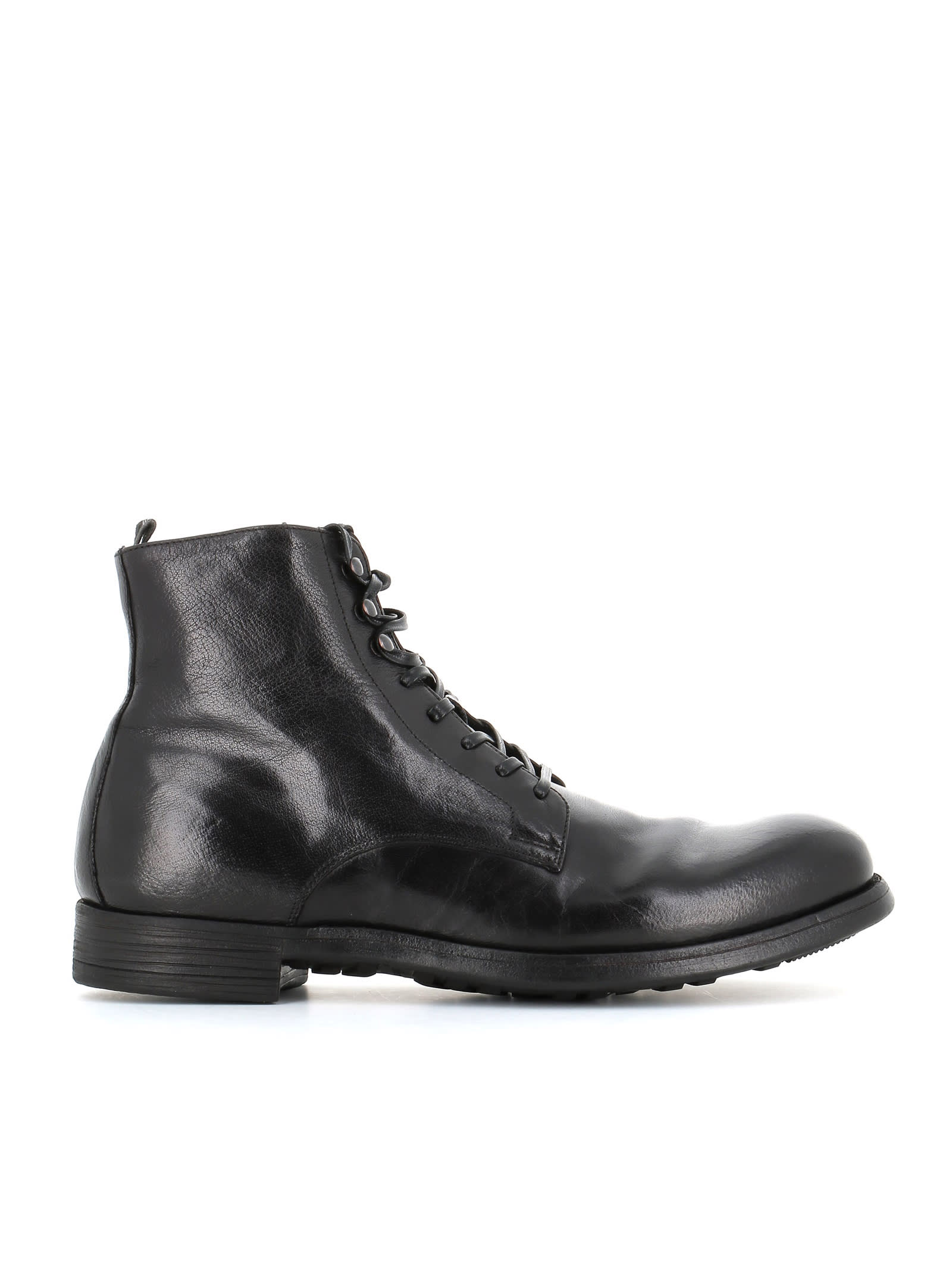 Officine Creative Lace-up Ankle Boots In Black