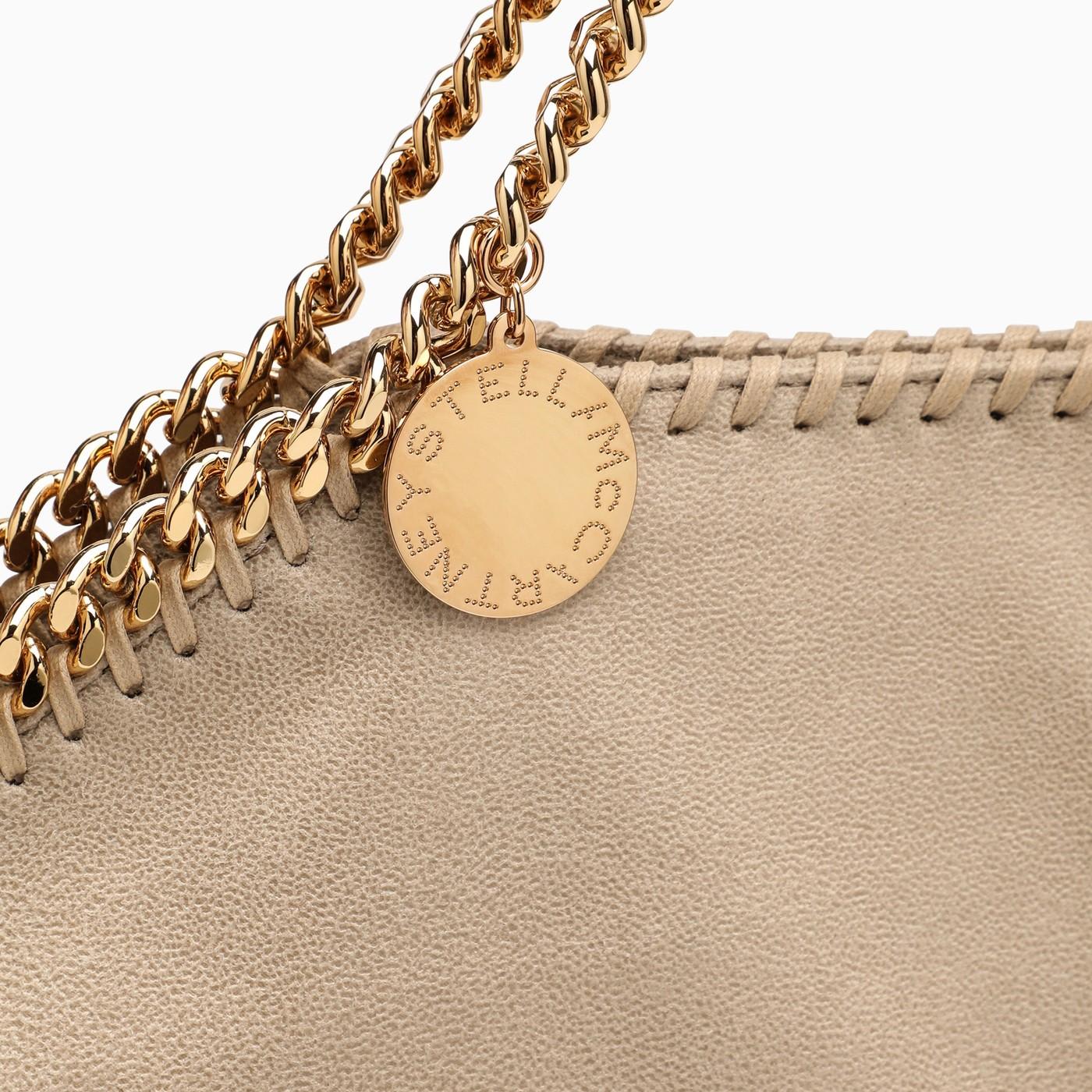 Shop Stella Mccartney Butter\/gold Falabella Mini Tote Bag In Neutro