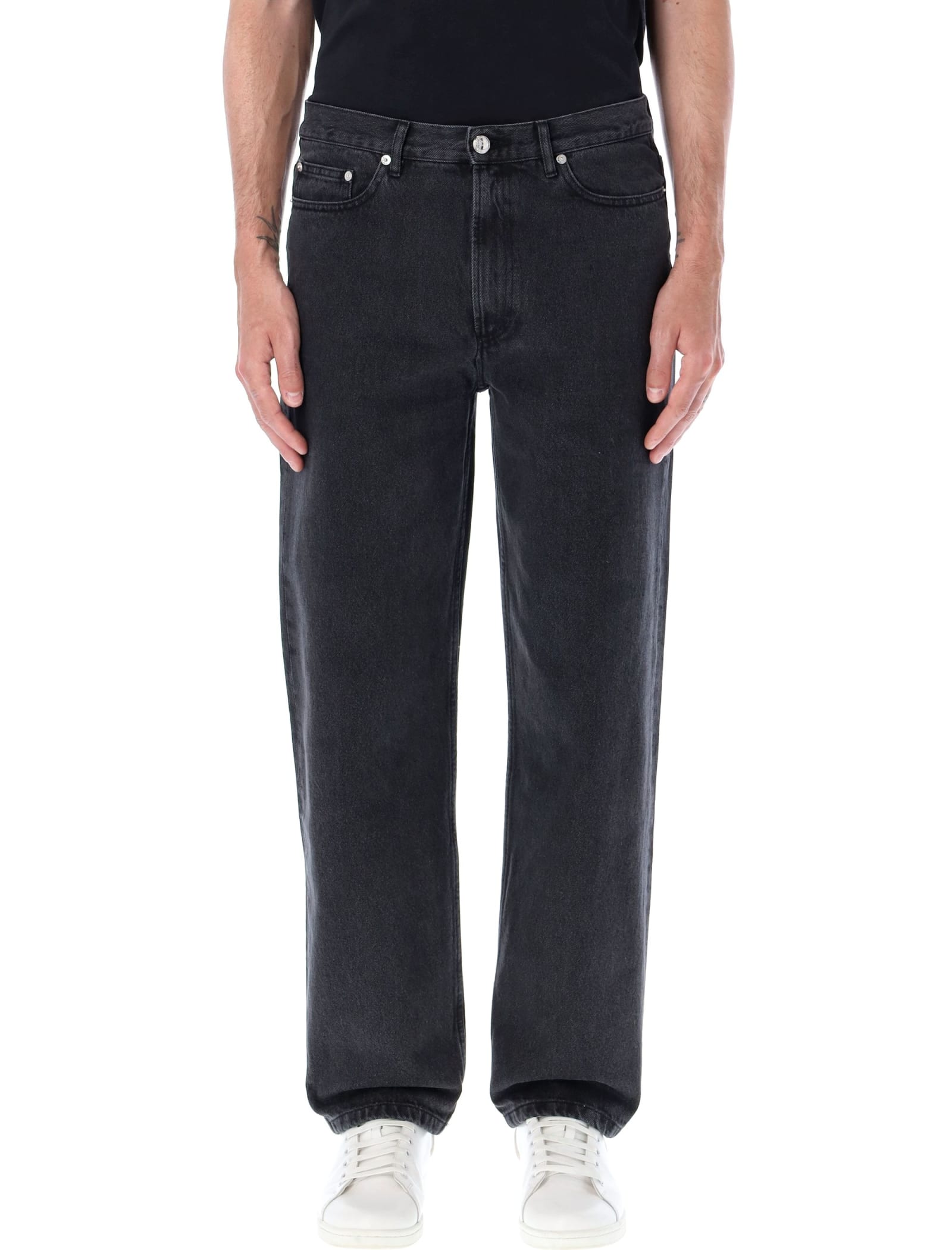 Shop Apc Martin Jeans In Wash Black