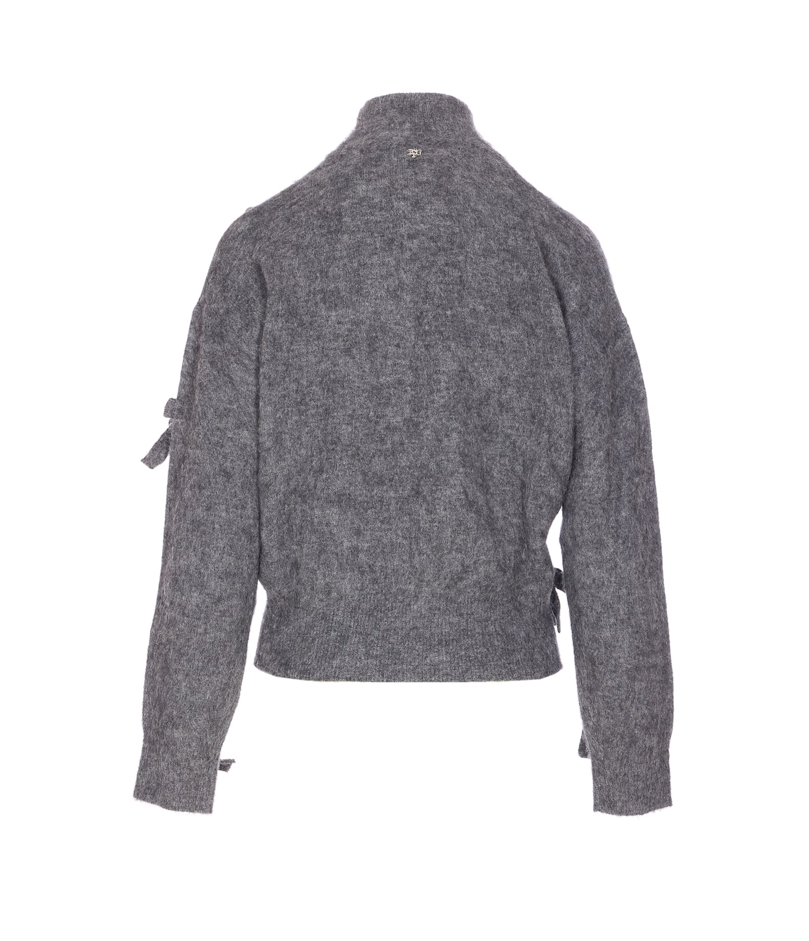 Aniye By Holly Knit Zip-up Casual Jacket In Gray