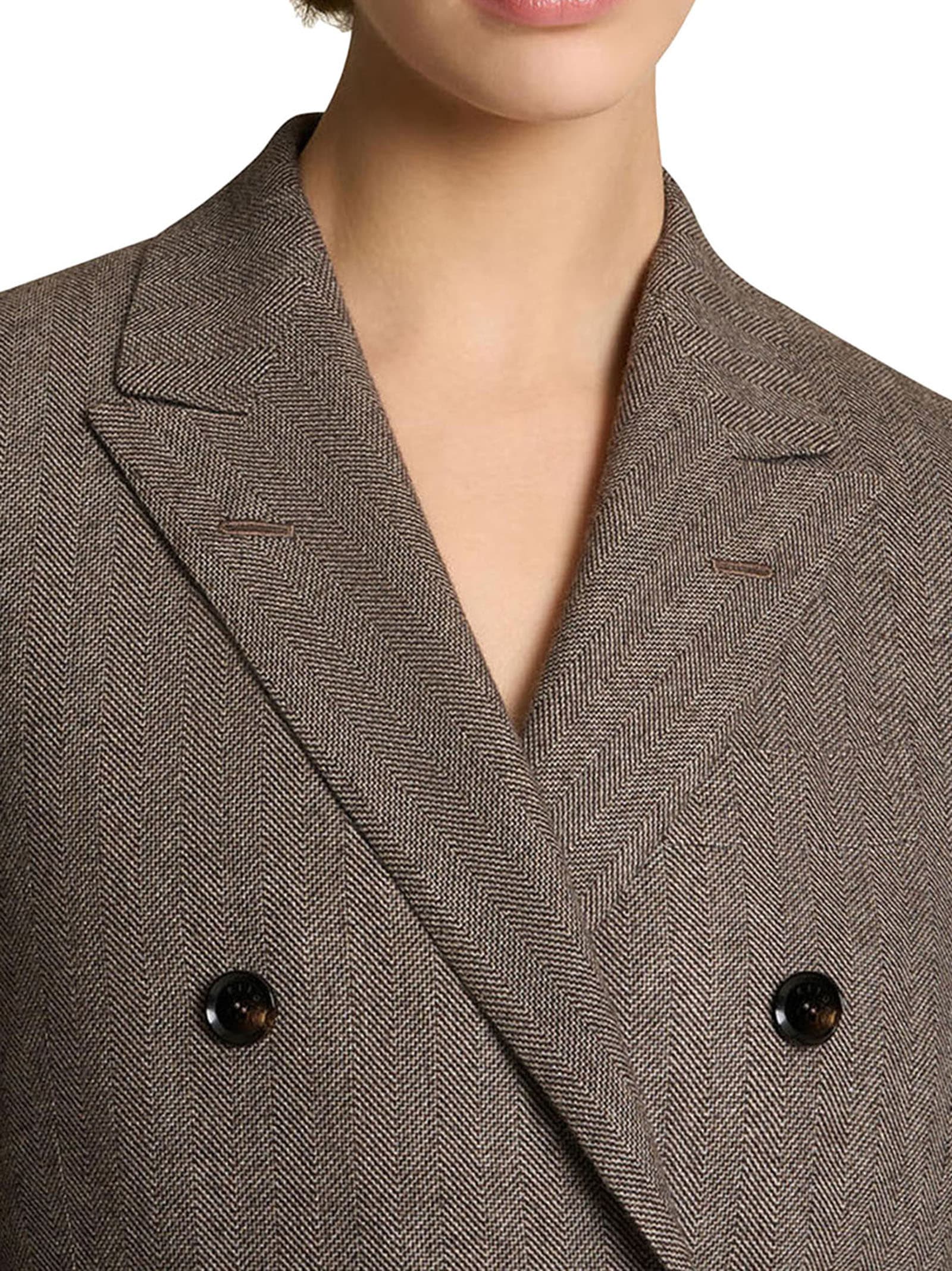 Shop Kiton Coat Virgin Wool In Beige