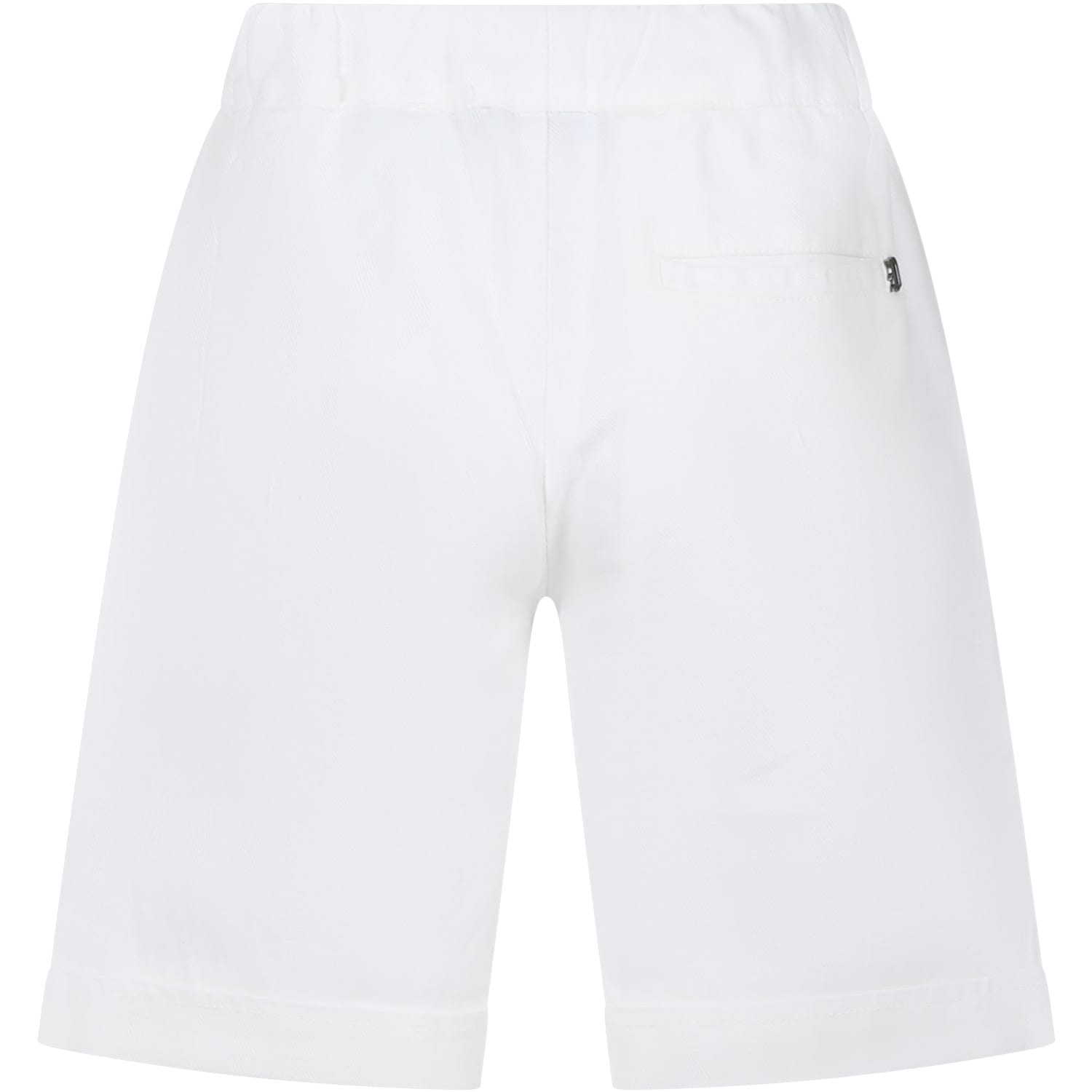 Shop Dondup White Shorts For Boy With Logo