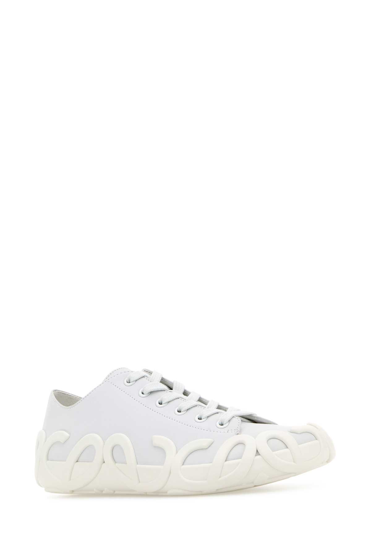 Shop Loewe White Nubuk Rise Sneakers In Almostopticalmostoptic