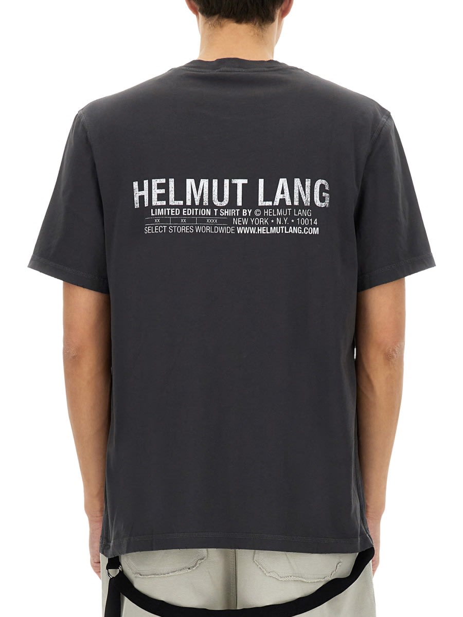 Helmut Lang Graphic Print Crew Neck T-shirt In Black