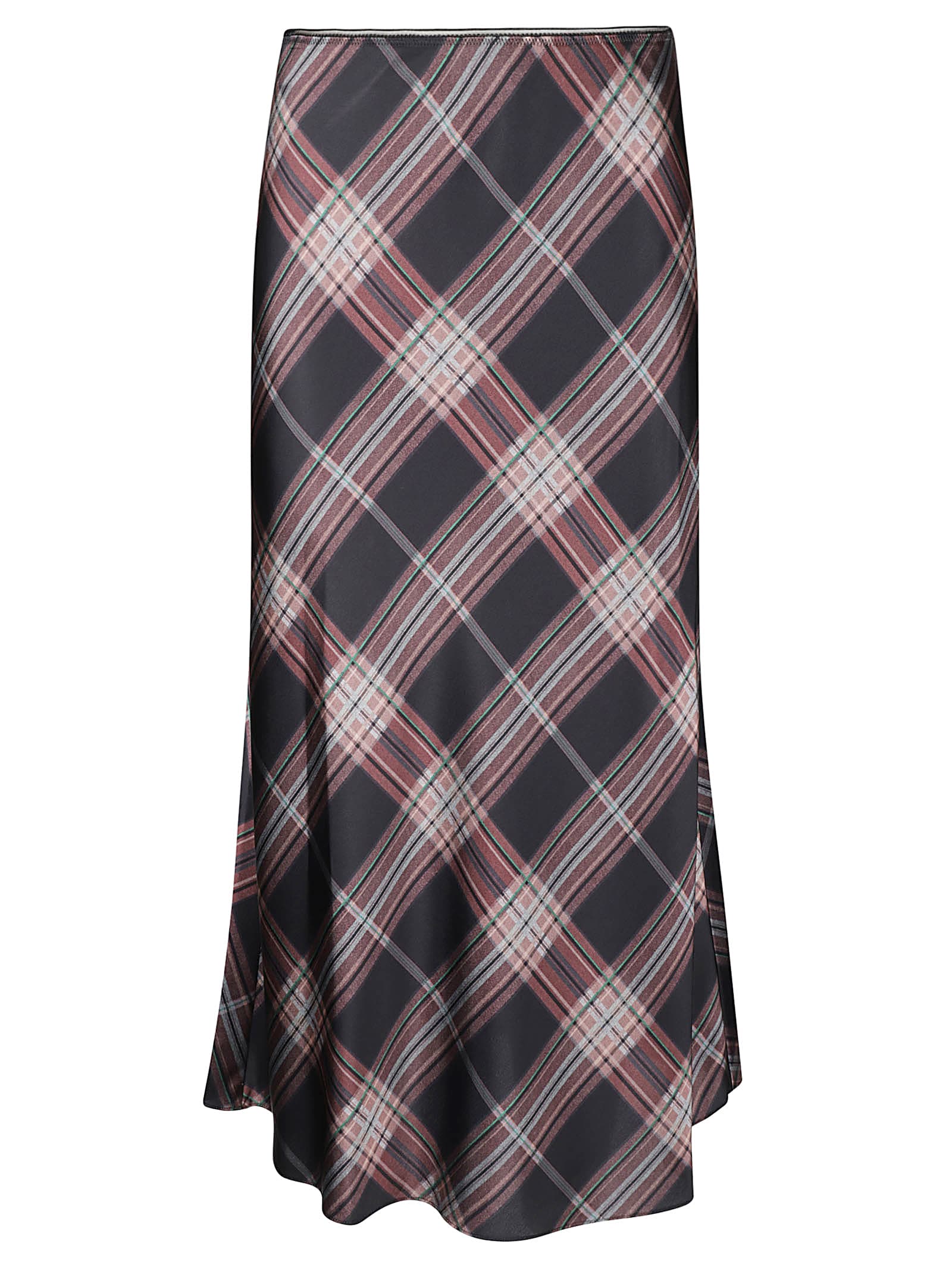 VINCE CHECK LONG SKIRT