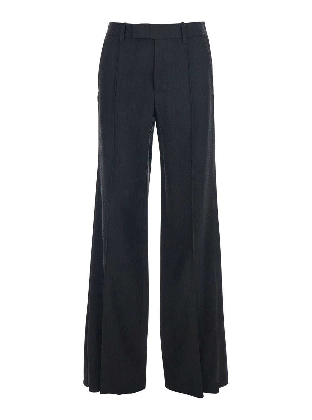 Phoebe Philo Black Pants With Belt Loops In Viscose Blend Woman In Black